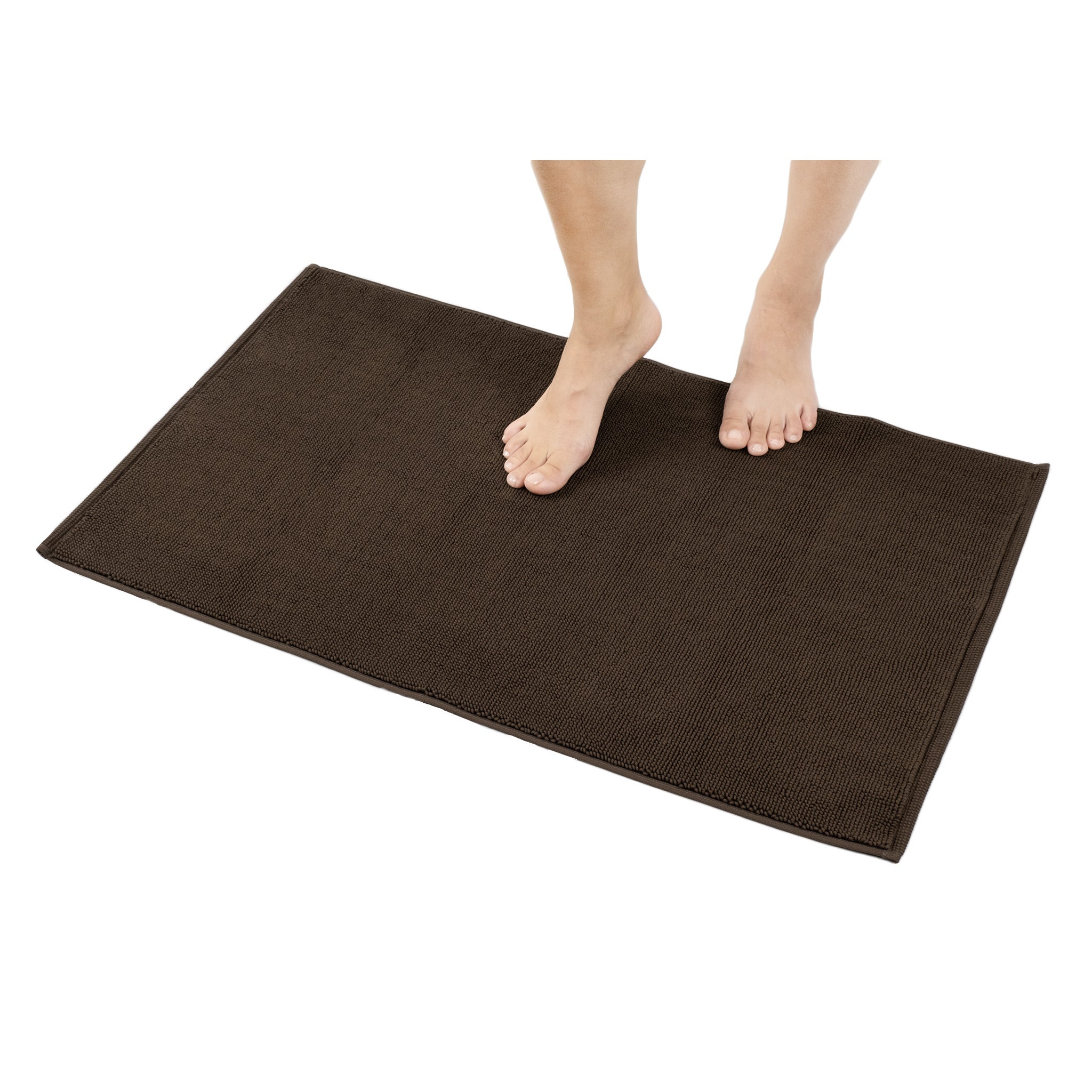 American Soft Linen 100% Cotton Non-Slip 17x24 Inch Bath Rug Wholesale chocolate-brown-1