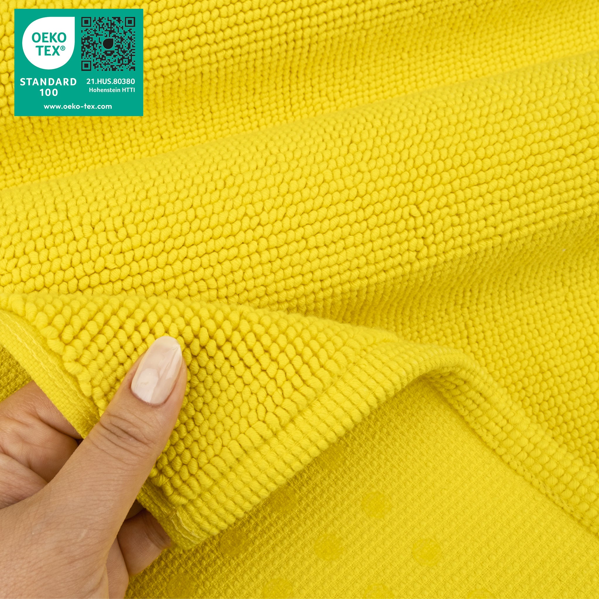 American Soft Linen 100% Cotton Non-Slip 17x24 Inch Bath Rug Wholesale yellow-5