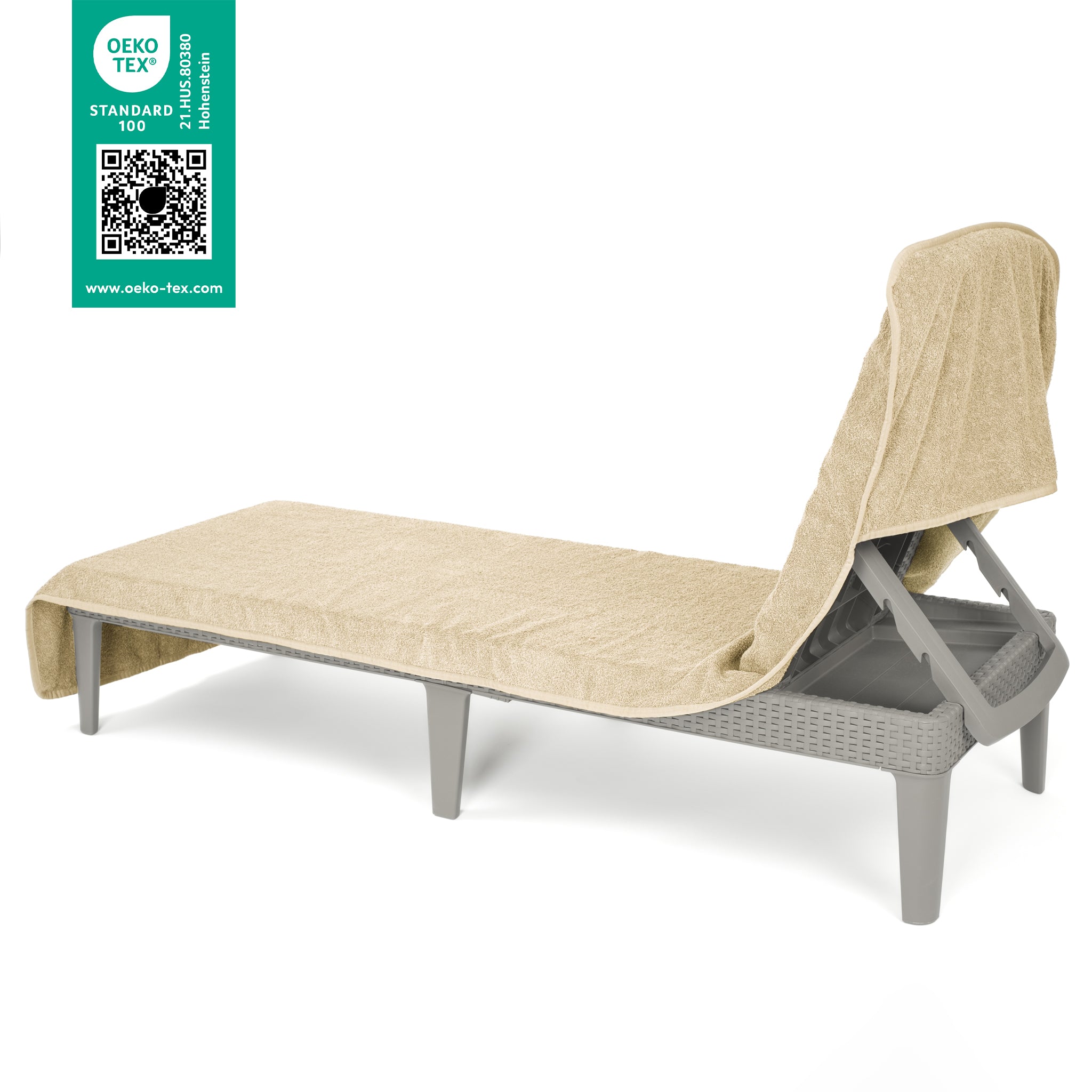 American Soft Linen 2 Pack Chaise Lounge Covers with Pocket, 86" x 32" Oversized Beach and Pool Lounge Chair Towels