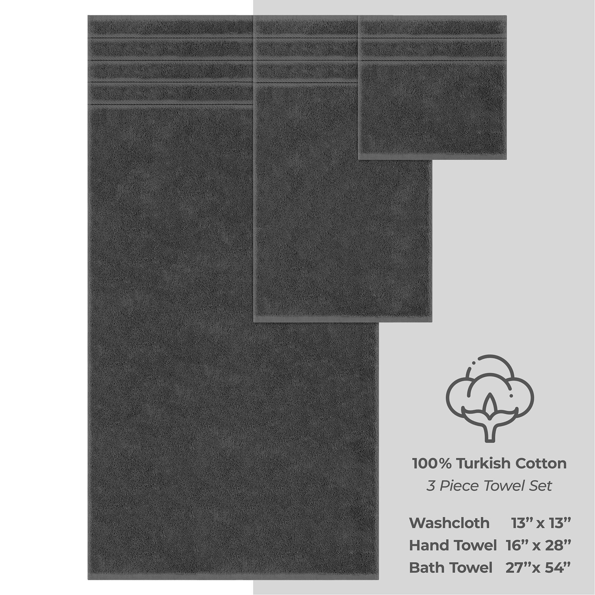 American Soft Linen 3 Piece Luxury Hotel Towel Set 20 set case pack gray-4
