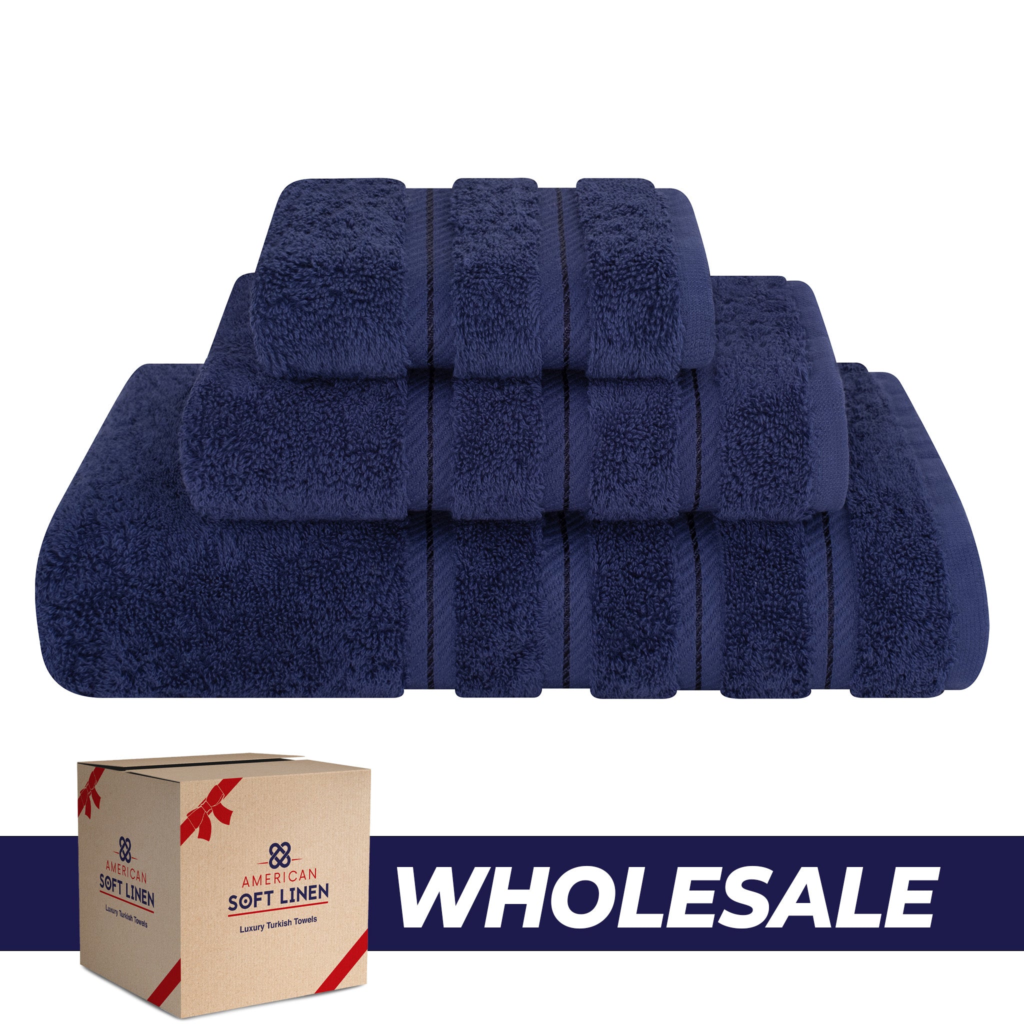 American Soft Linen 3 Piece Luxury Hotel Towel Set 20 set case pack navy-blue-0