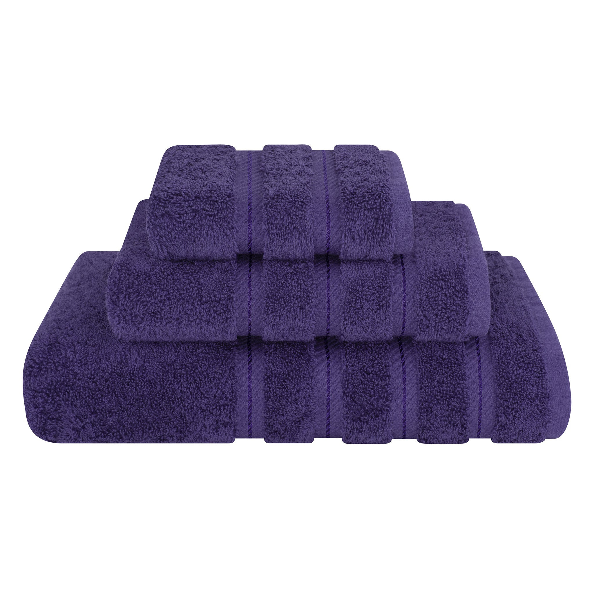 American Soft Linen 3 Piece Luxury Hotel Towel Set 20 set case pack purple-1