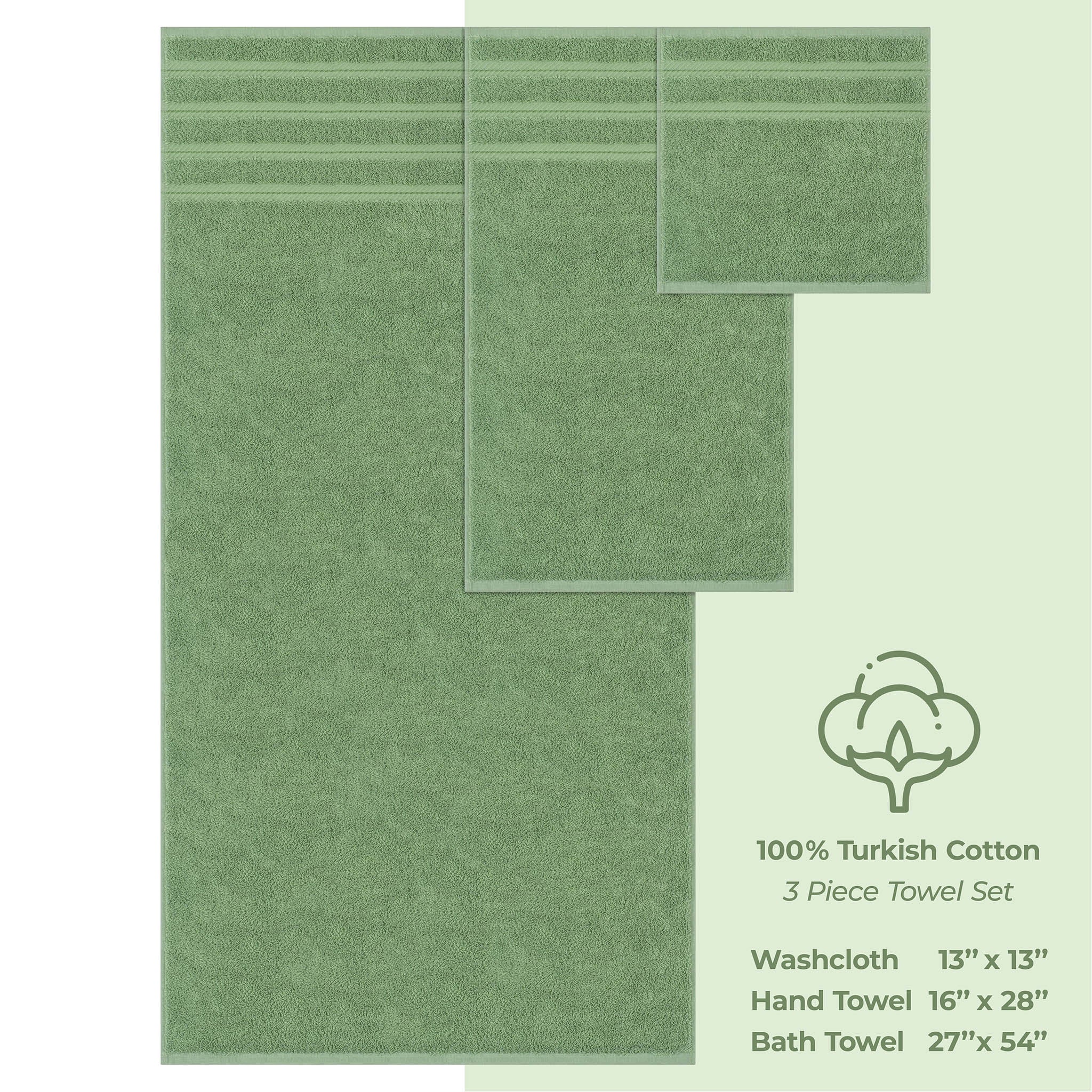 American Soft Linen 3 Piece Luxury Hotel Towel Set 20 set case pack sage-green-4