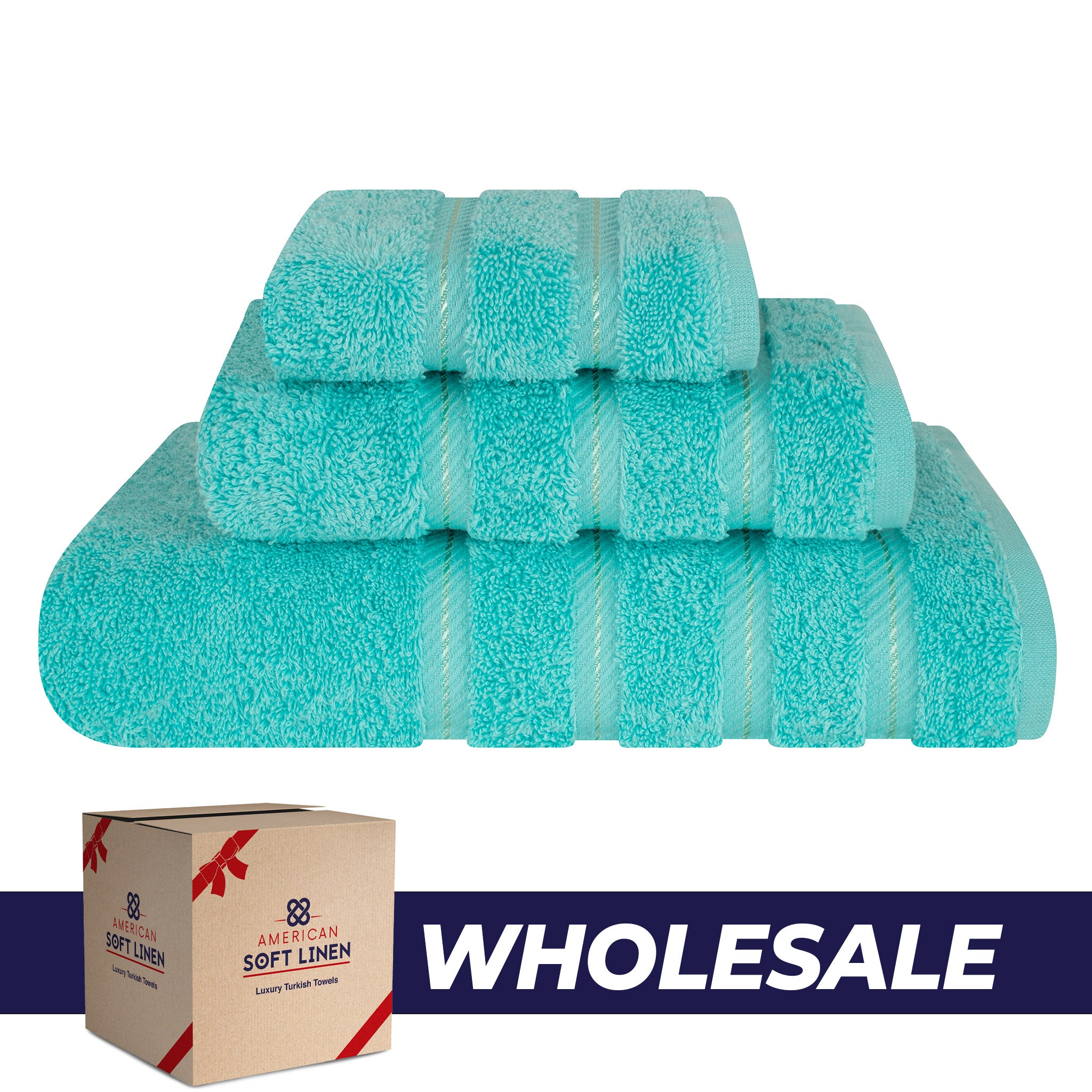 American Soft Linen 3 Piece Luxury Hotel Towel Set 20 set case pack turquoise-blue-0