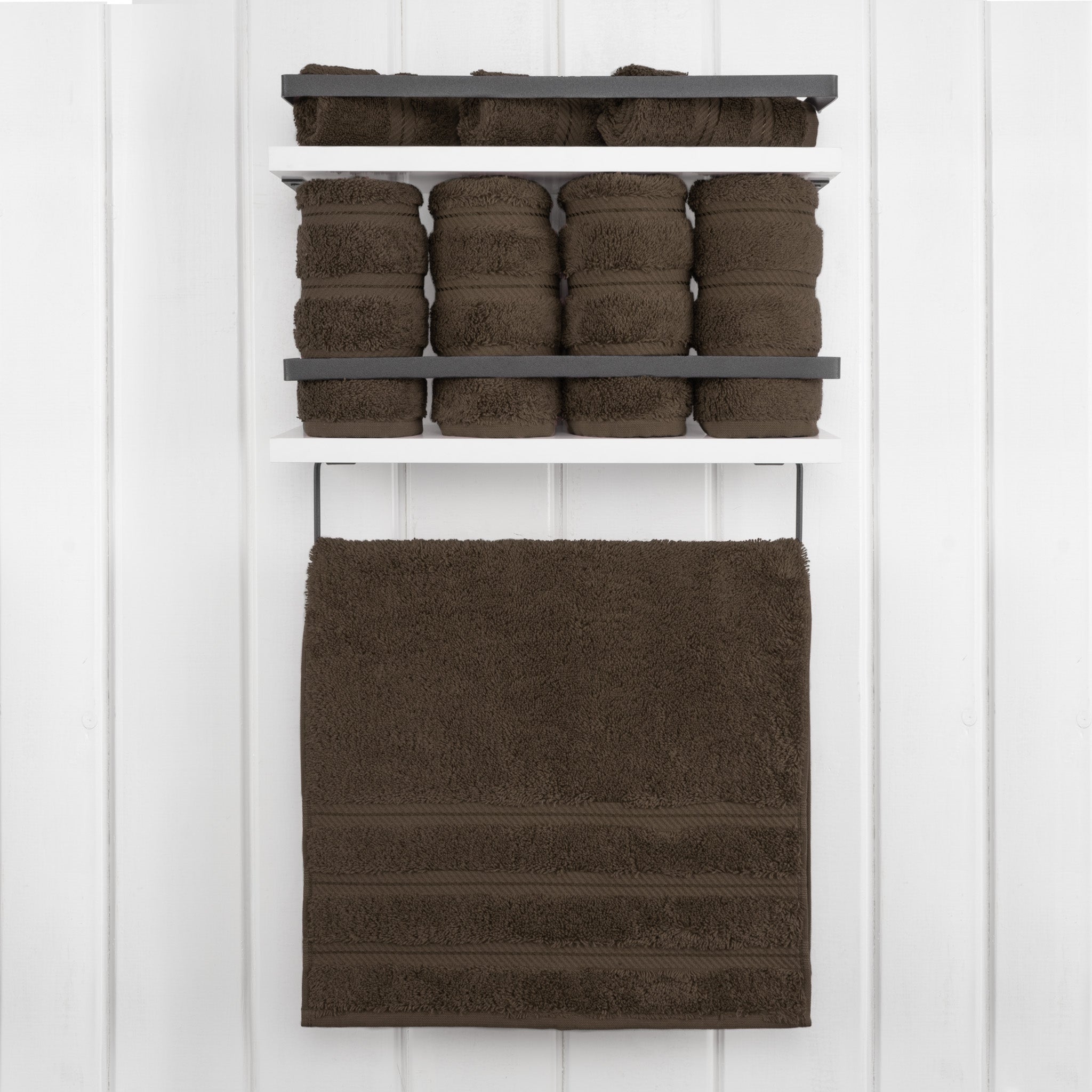 American Soft Linen 100% Turkish Cotton 4 Pack Hand Towel Set chocolate-brown-2