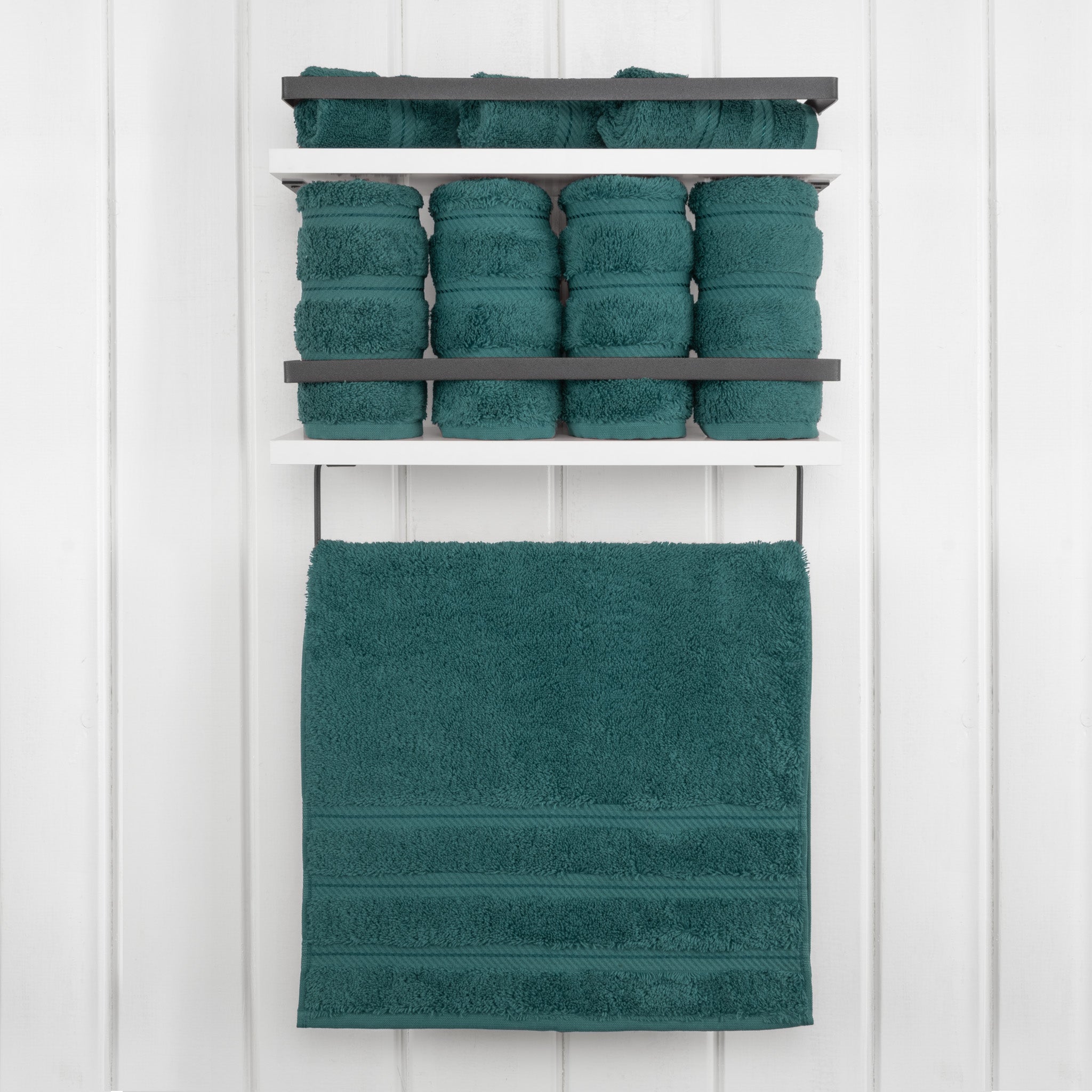 American Soft Linen 100% Turkish Cotton 4 Pack Hand Towel Set colonial-blue-2