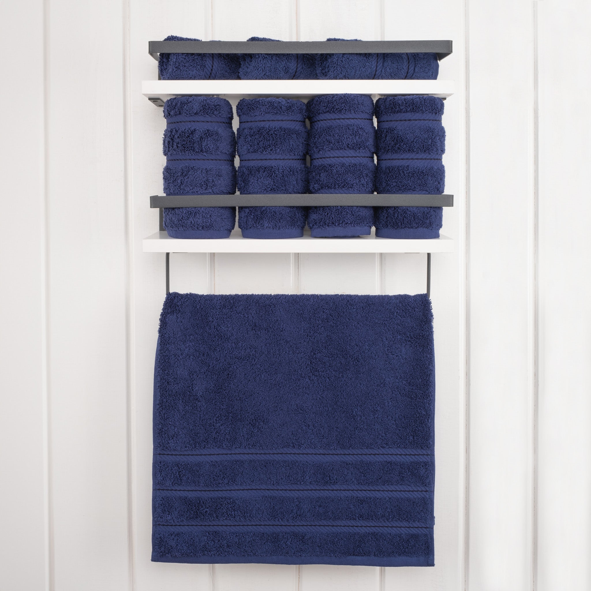 American Soft Linen 100% Turkish Cotton 4 Pack Hand Towel Set navy-blue-2