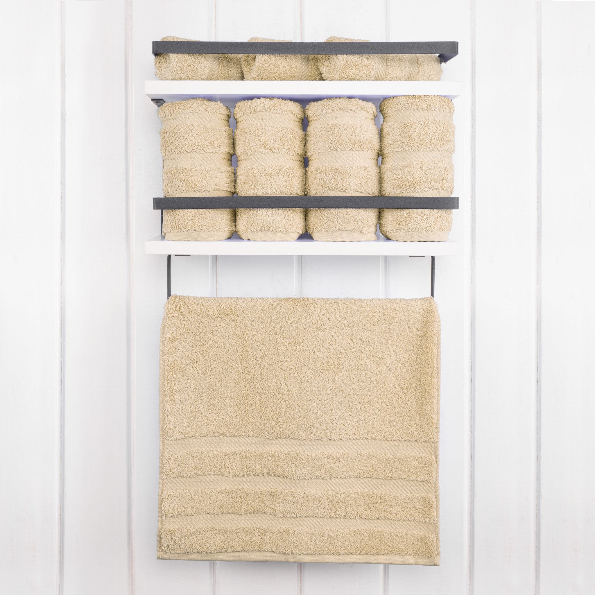 American Soft Linen 100% Turkish Cotton 4 Pack Hand Towel Set sand-taupe-2