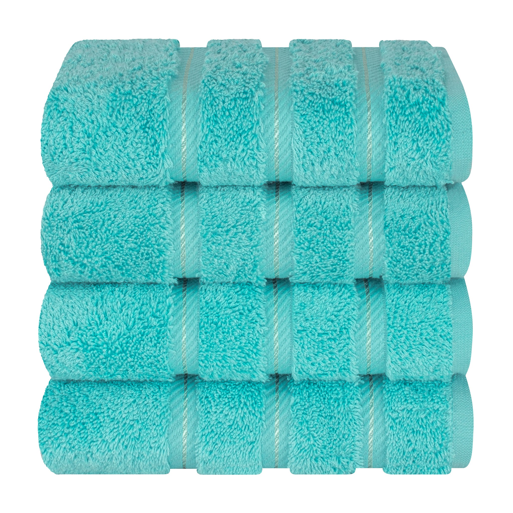  American Soft Linen 100% Turkish Cotton 4 Pack Hand Towel Set  turquoise-blue-7