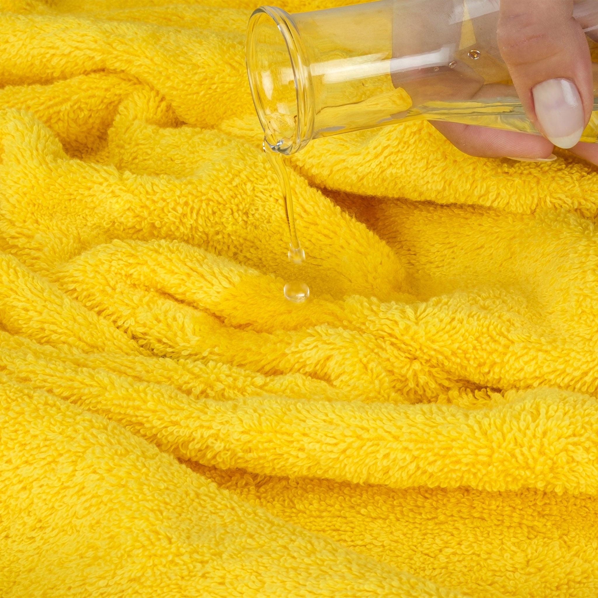  American Soft Linen 100% Turkish Cotton 4 Pack Hand Towel Set  yellow-6