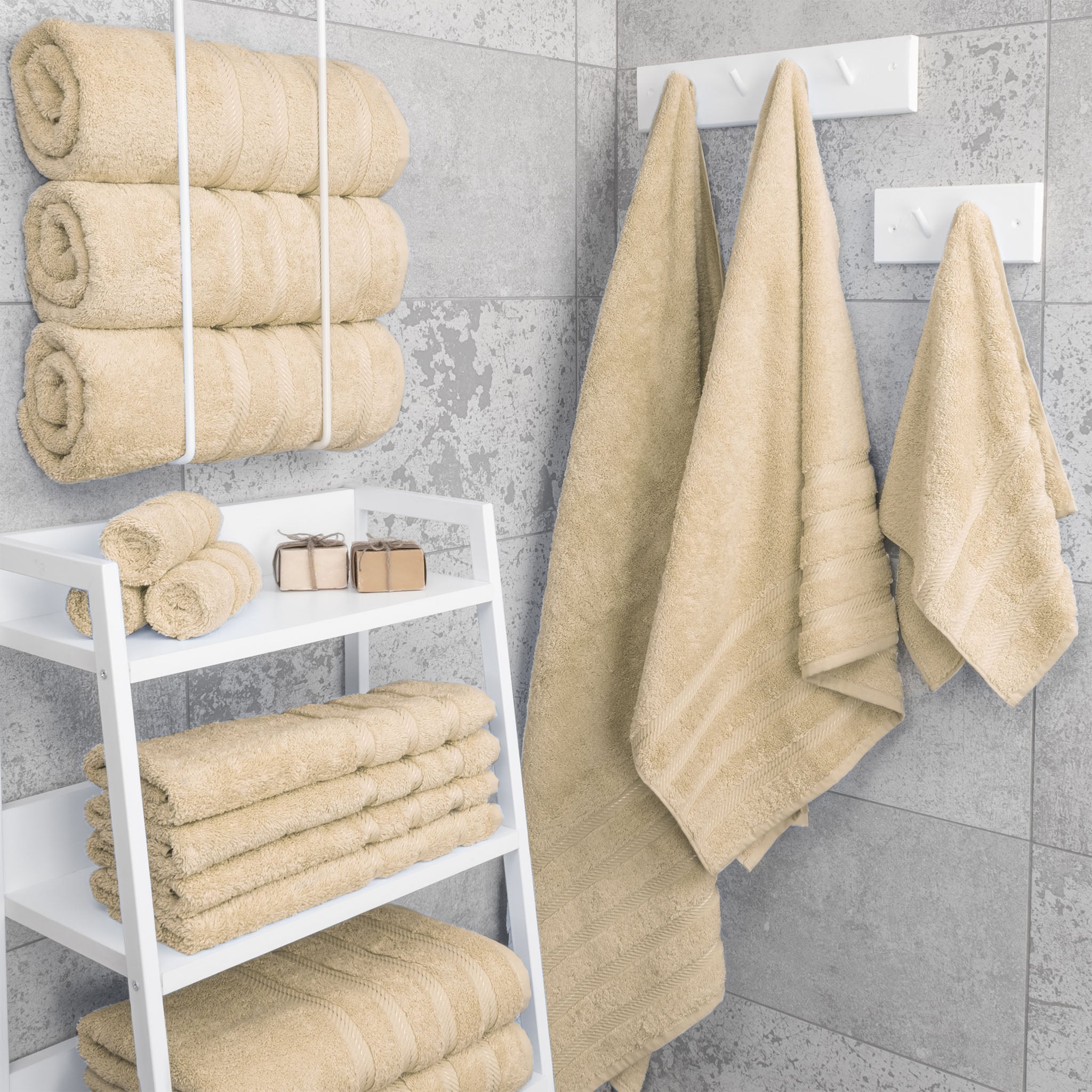 American Soft Linen 100% Turkish Cotton 4 Pack Bath Towel Set Wholesale sand-taupe-2