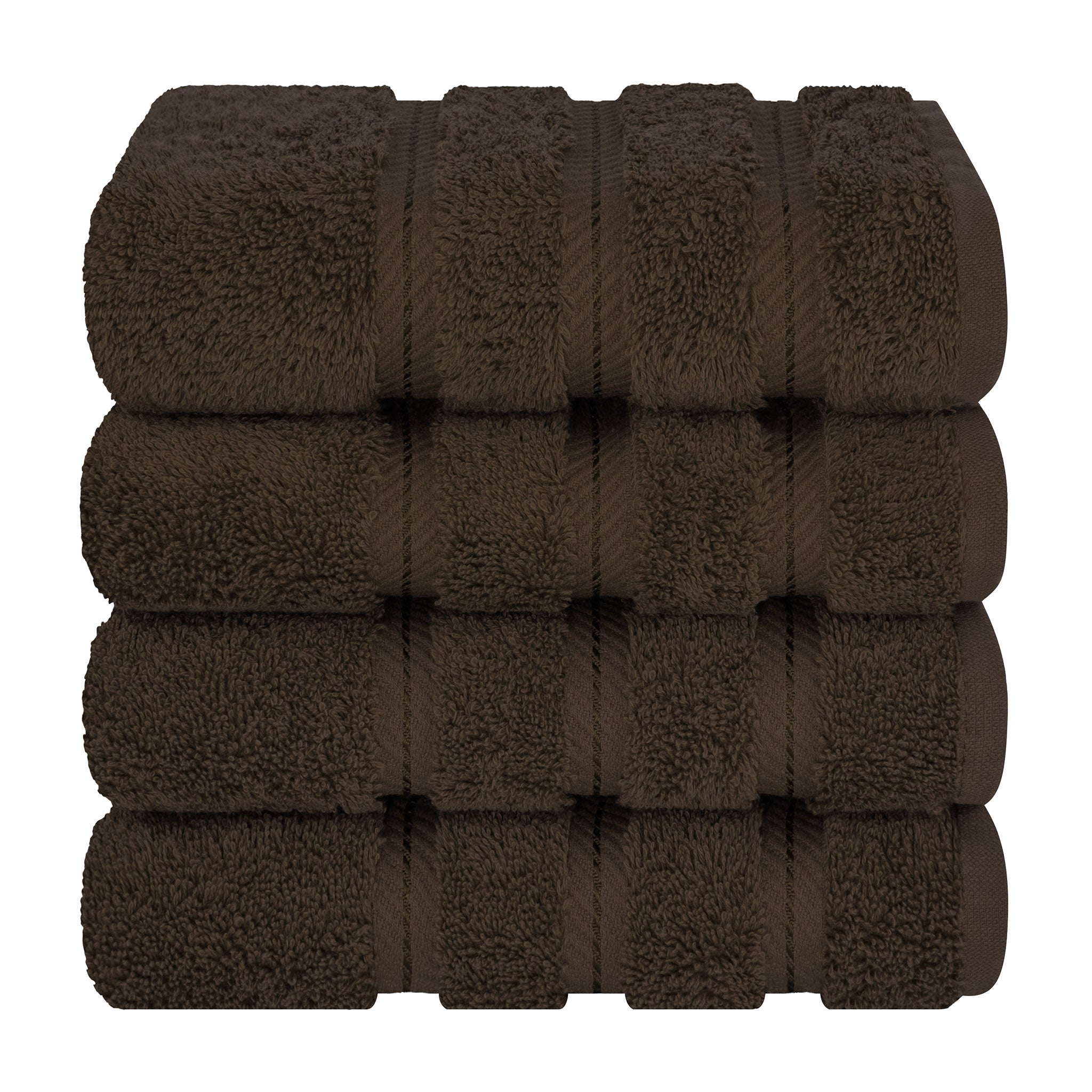 American Soft Linen 100% Turkish Cotton 4 Pack Hand Towel Set Wholesale chocolate-brown-7