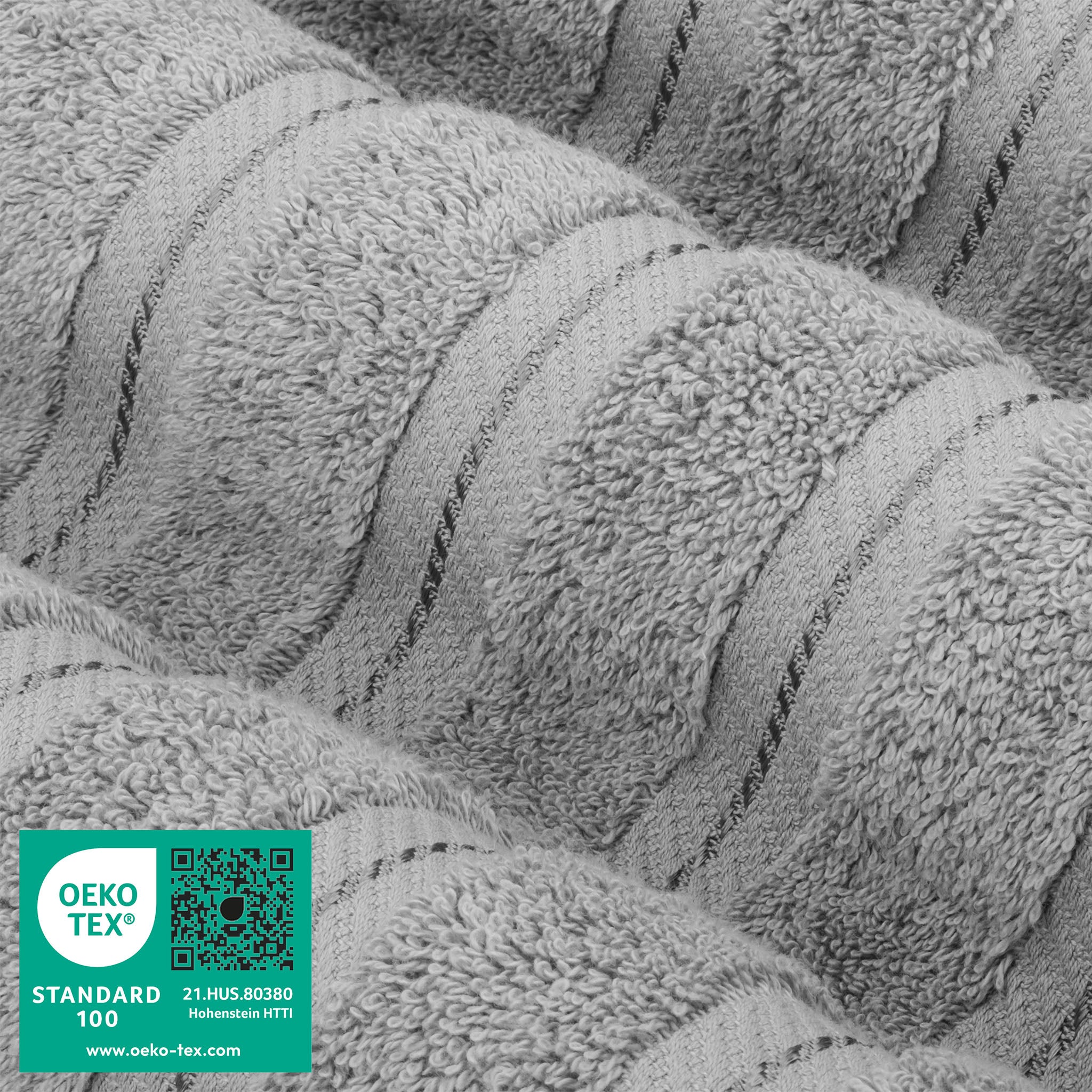 American Soft Linen 100% Turkish Cotton 4 Pack Hand Towel Set Wholesale rockridge-gray-3
