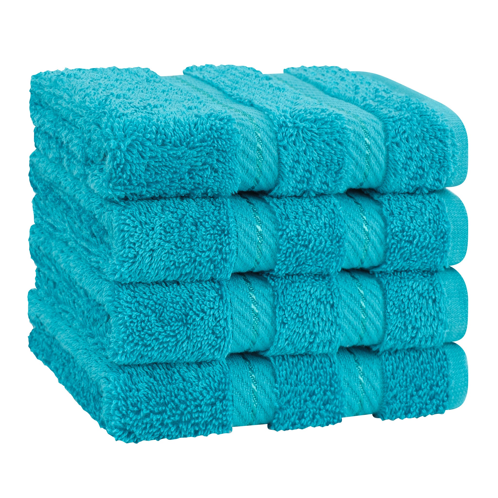 American Soft Linen 100% Turkish Cotton 4 Piece Washcloth Set - Wholesale - aqua-blue-6