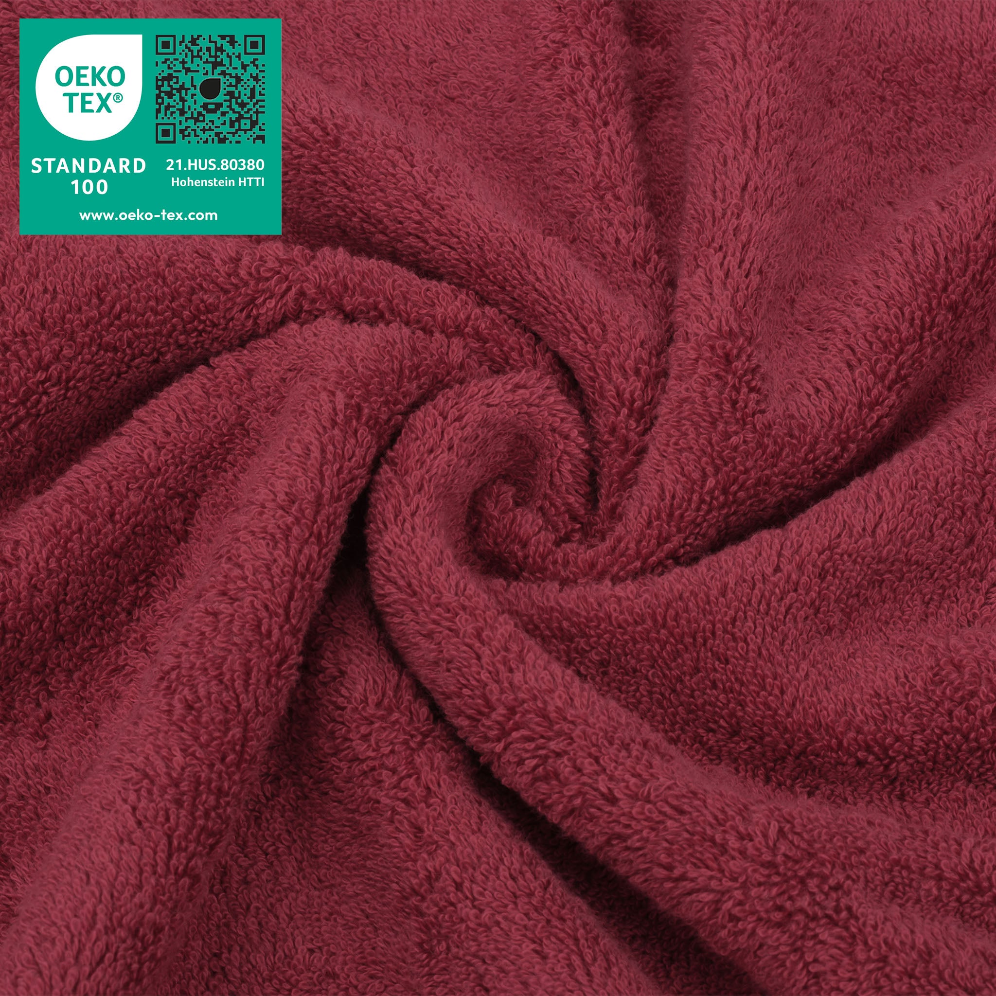 American Soft Linen 100% Turkish Cotton 4 Piece Washcloth Set - Wholesale - bordeaux-red-3