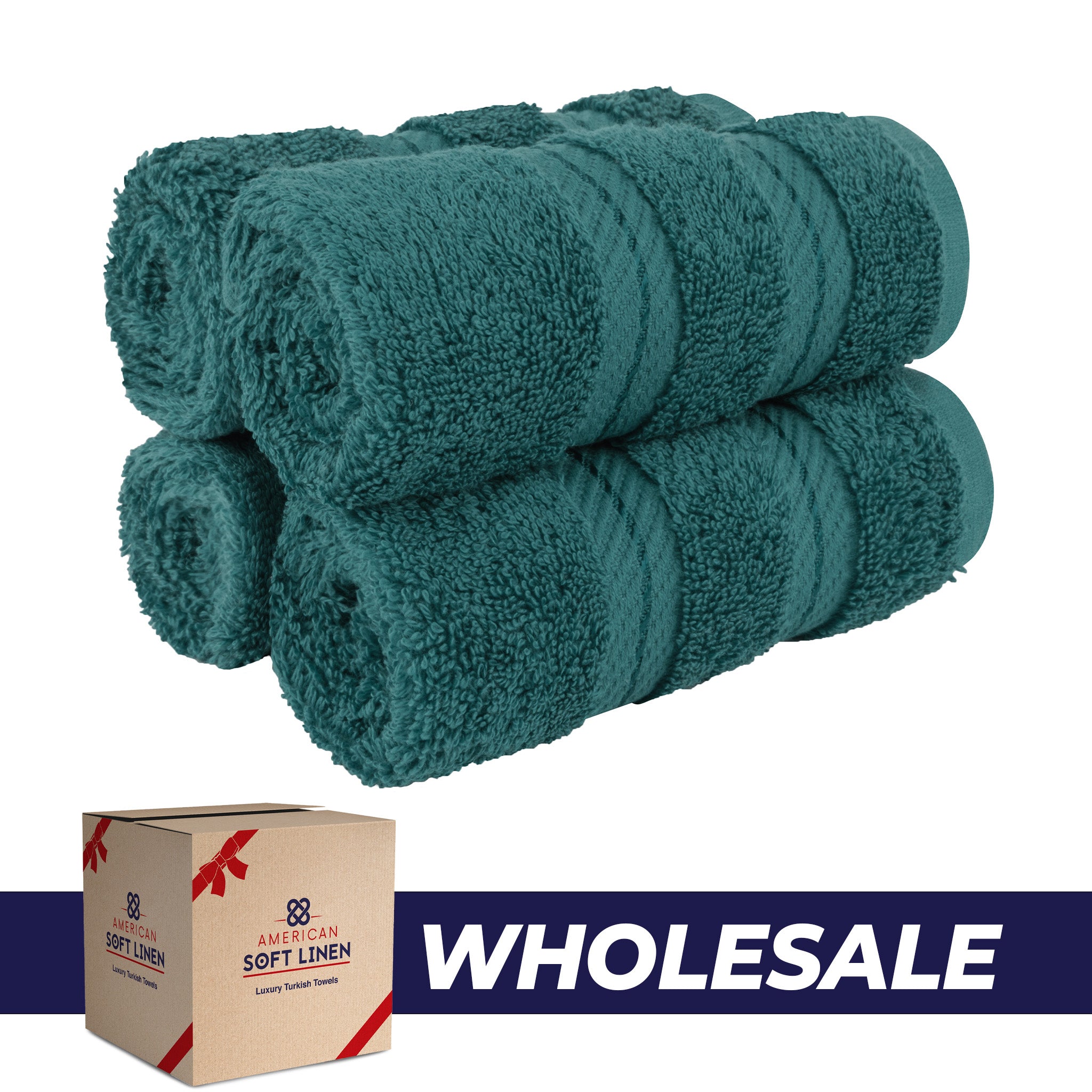 American Soft Linen 100% Turkish Cotton 4 Piece Washcloth Set - Wholesale - colonial-blue-0