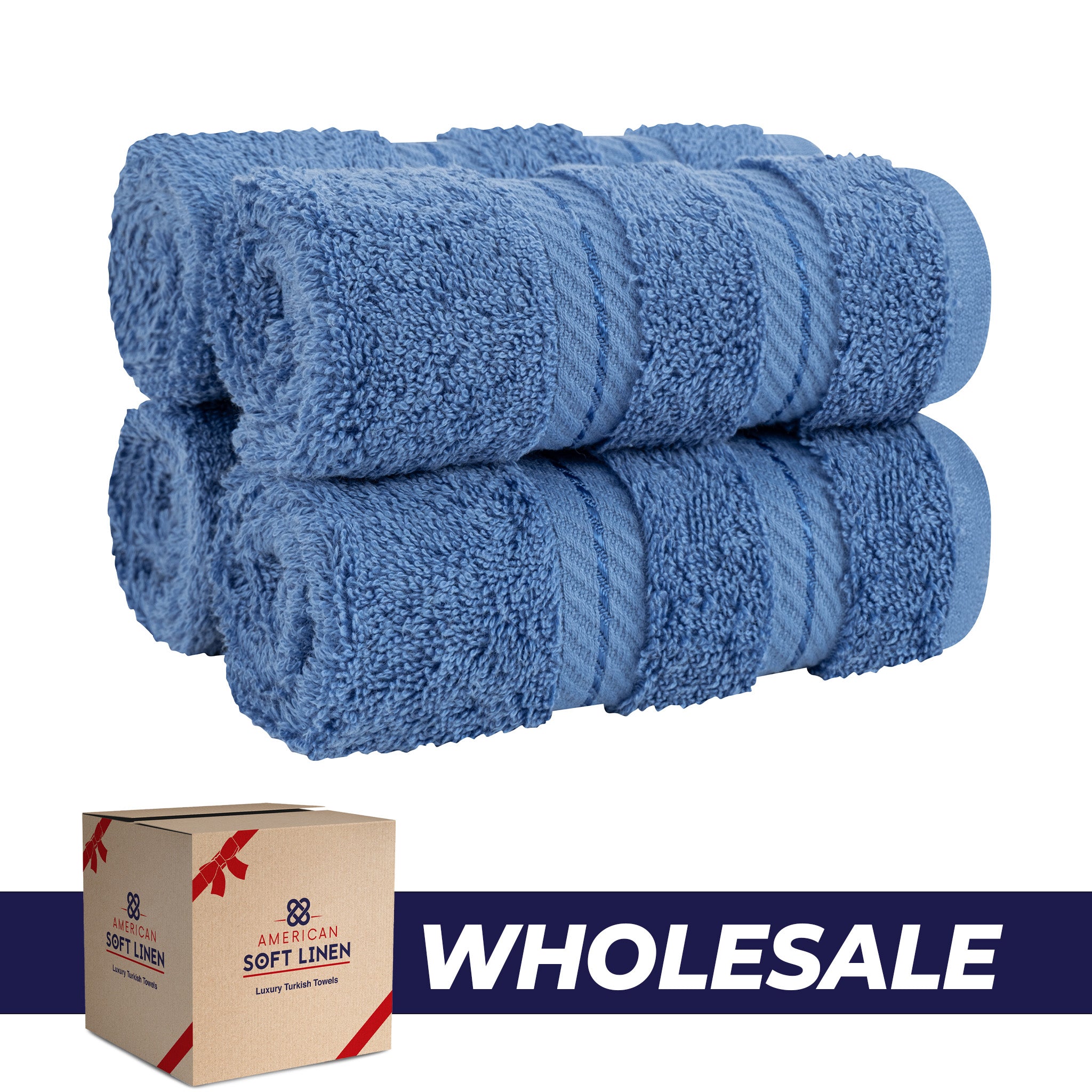American Soft Linen 100% Turkish Cotton 4 Piece Washcloth Set - Wholesale - electric-blue-0