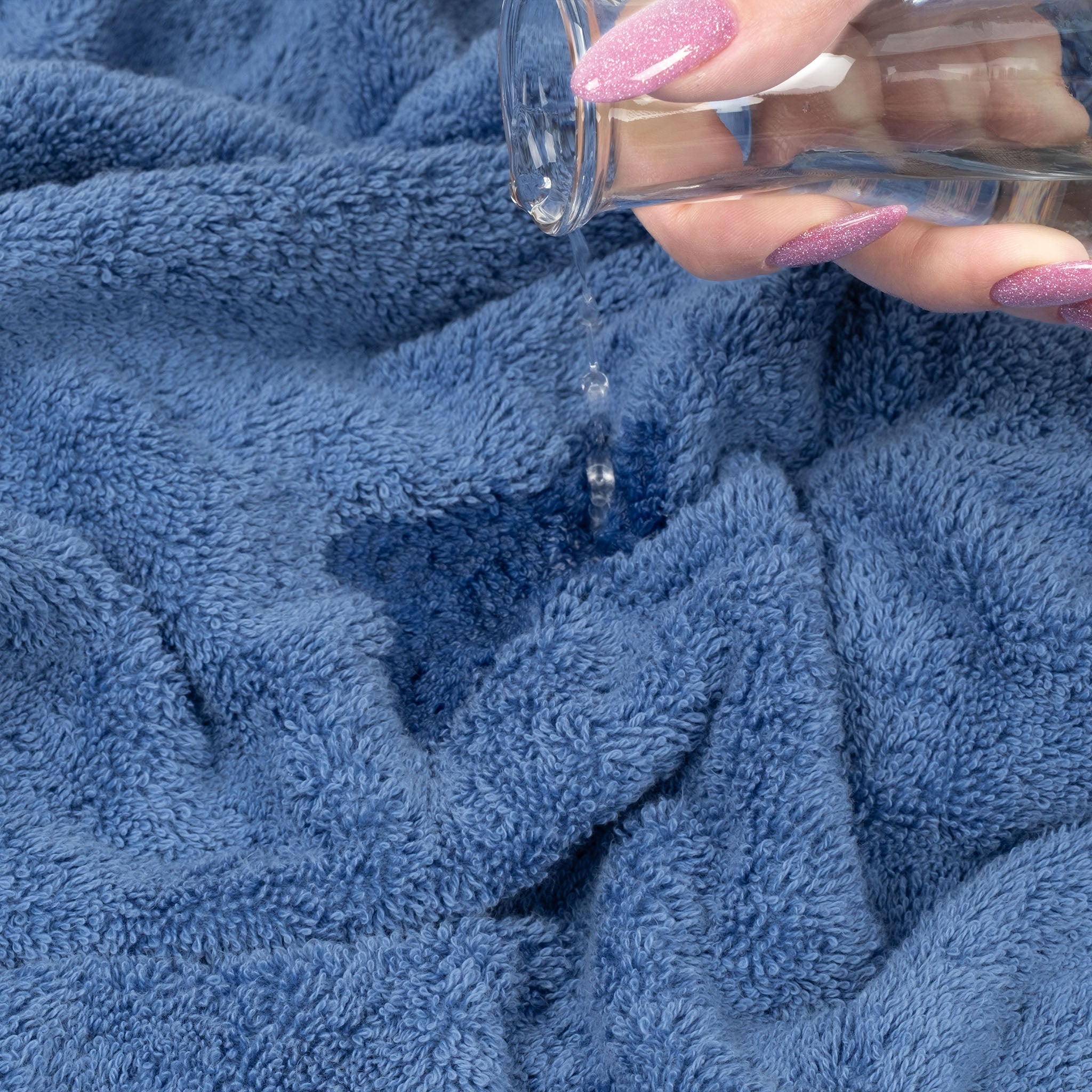  American Soft Linen 100% Turkish Cotton 4 Piece Washcloth Set - Wholesale - electric-blue-5