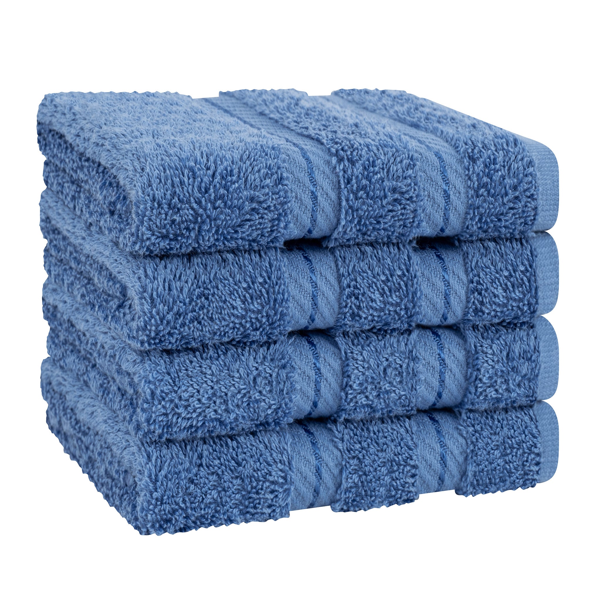 American Soft Linen 100% Turkish Cotton 4 Piece Washcloth Set - Wholesale - electric-blue-6