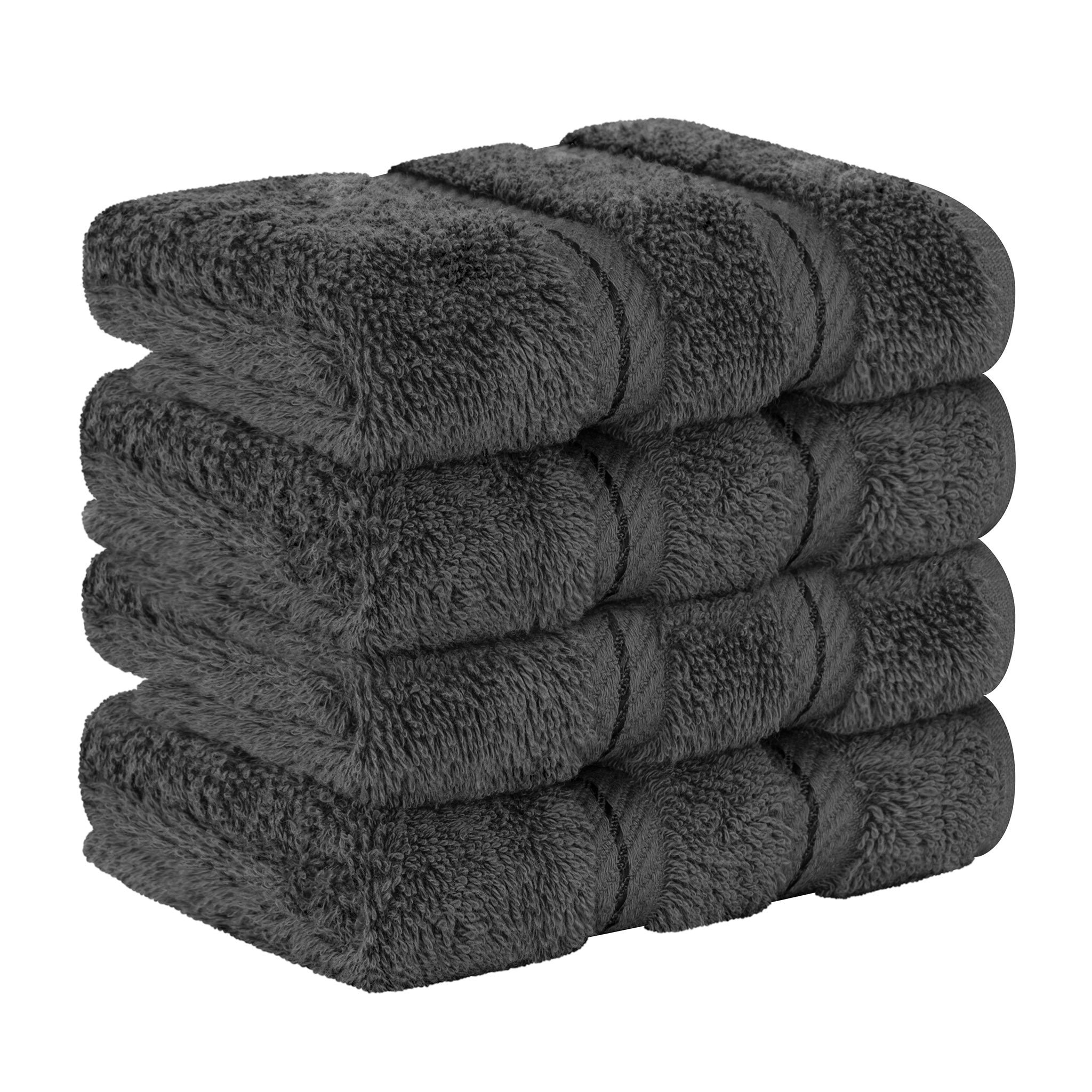 American Soft Linen 100% Turkish Cotton 4 Piece Washcloth Set - Wholesale - gray-6