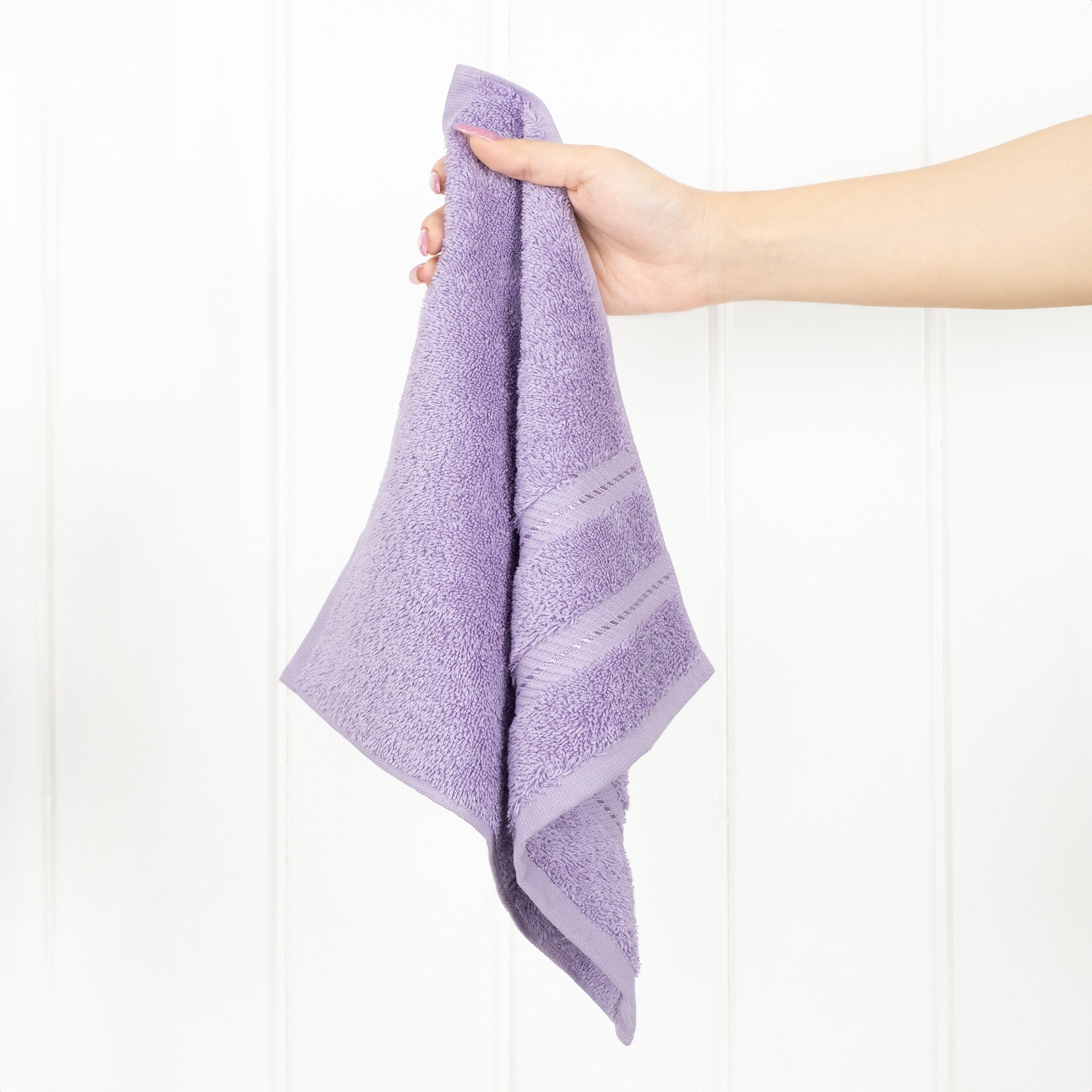 American Soft Linen 100% Turkish Cotton 4 Piece Washcloth Set - Wholesale - lilac-2