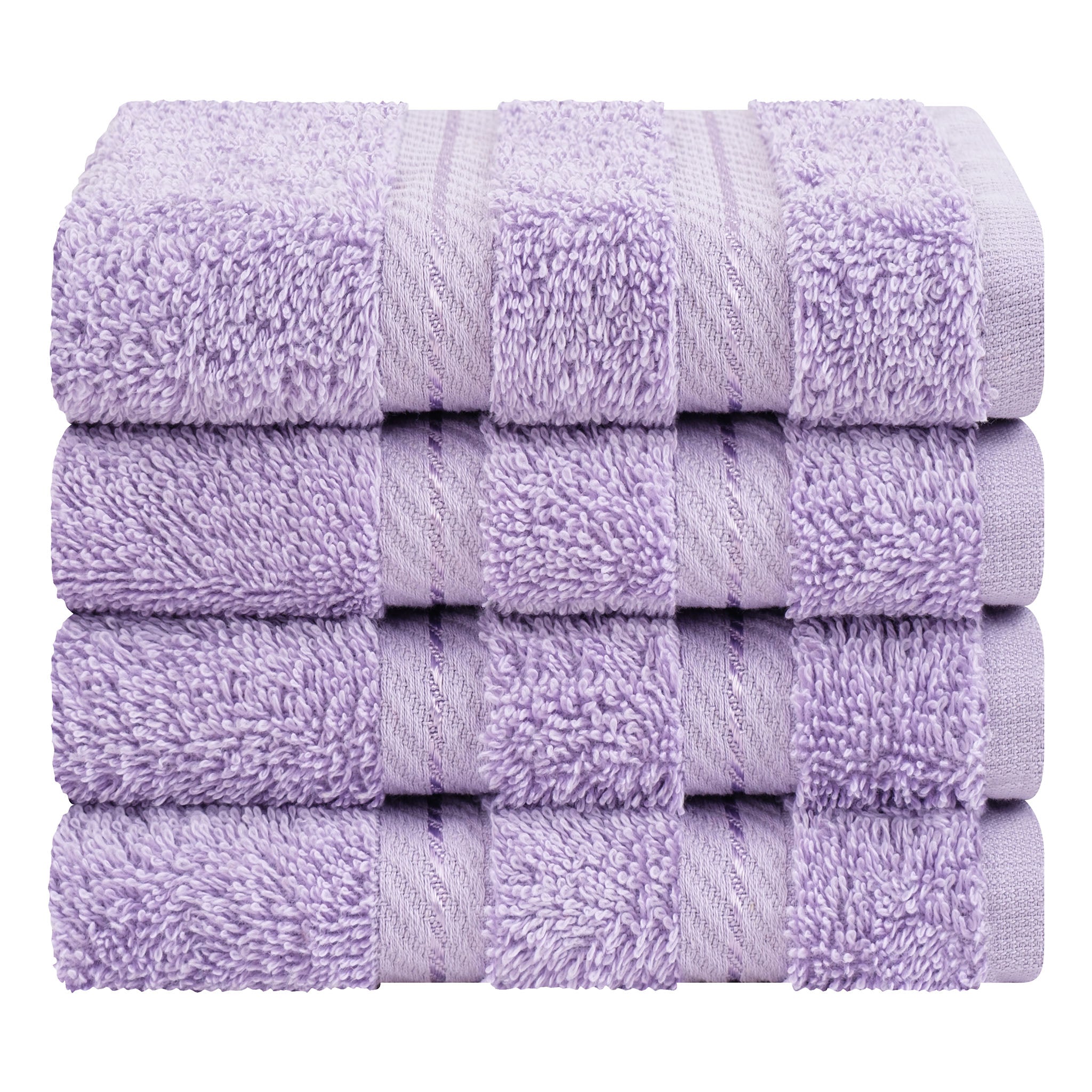 American Soft Linen 100% Turkish Cotton 4 Piece Washcloth Set - Wholesale - lilac-7