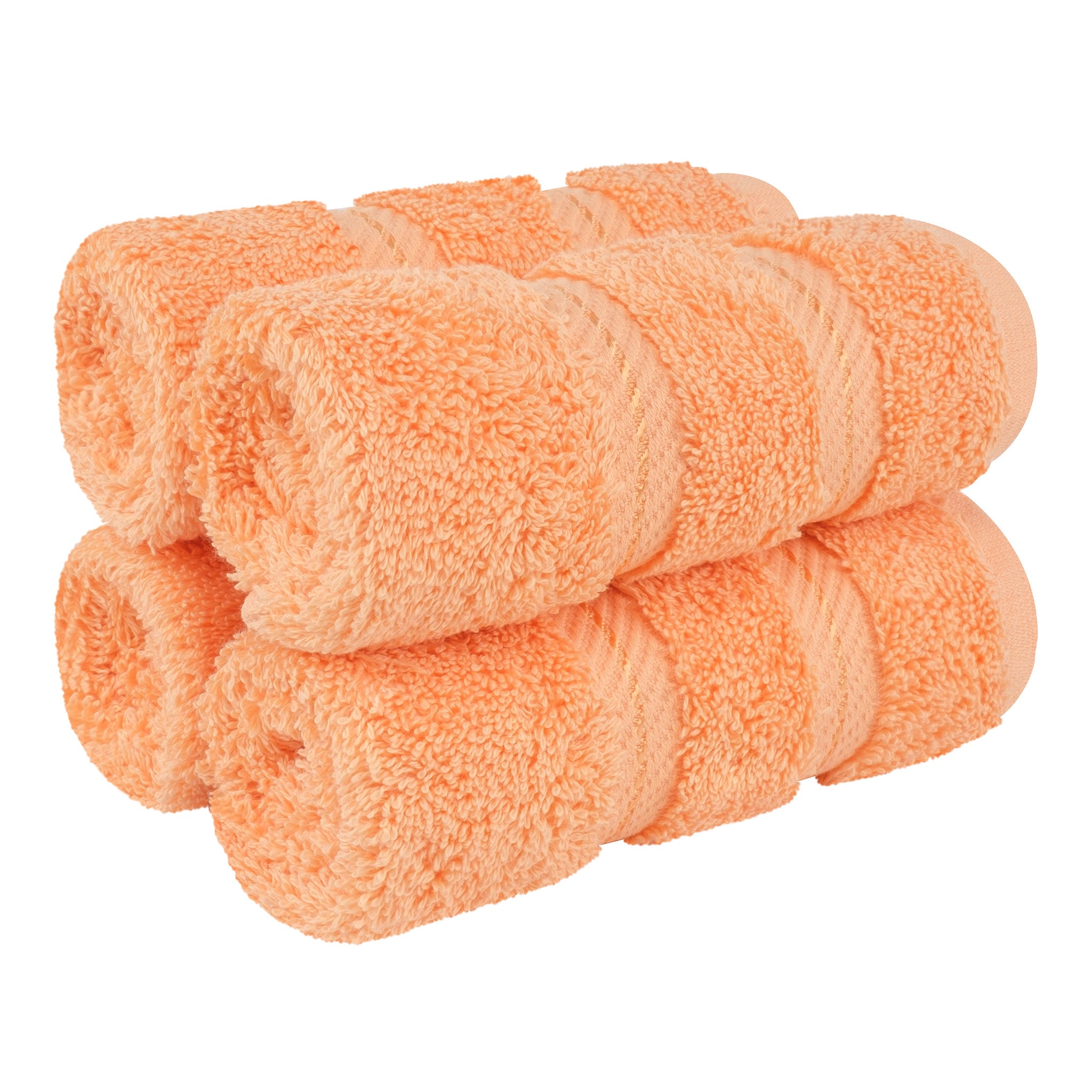 American Soft Linen 100% Turkish Cotton 4 Piece Washcloth Set - Wholesale - malibu-peach-1