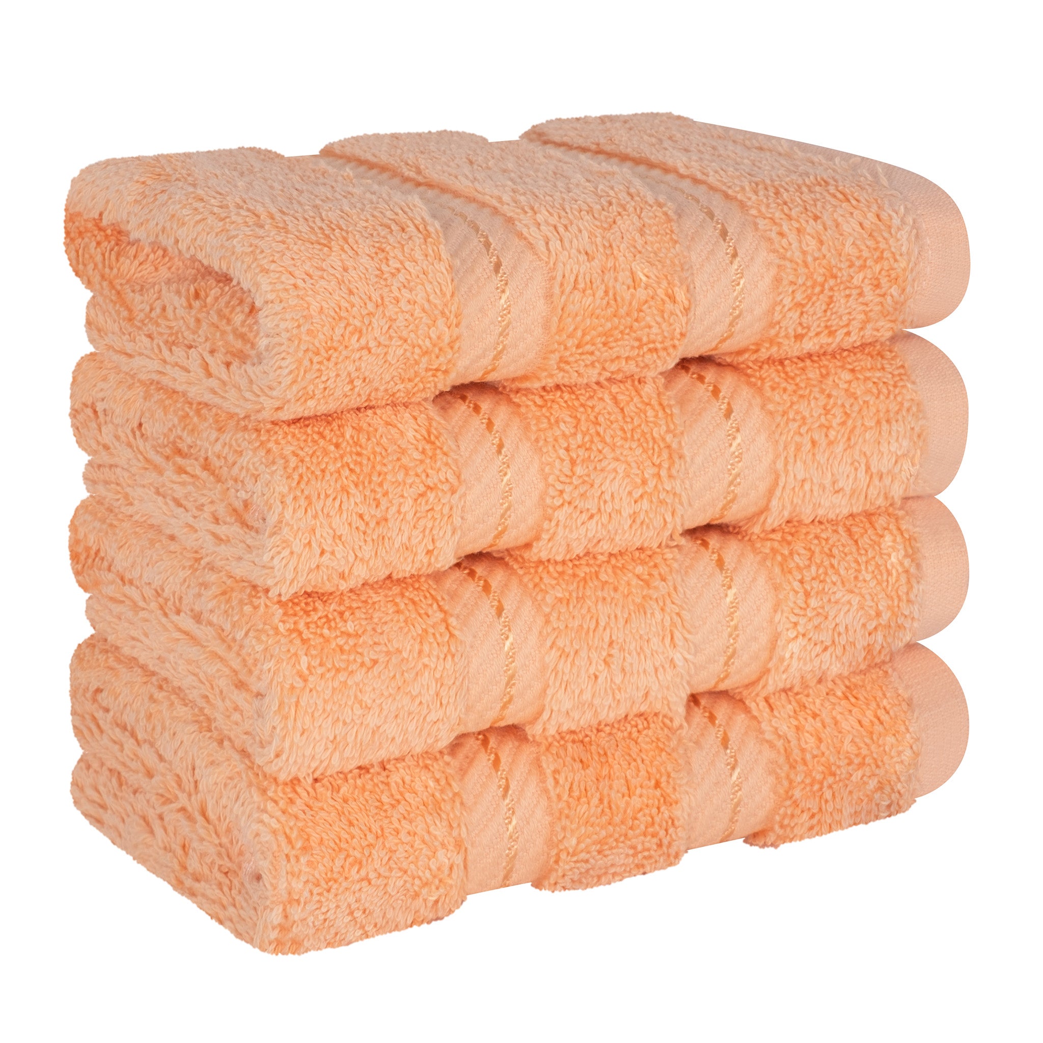American Soft Linen 100% Turkish Cotton 4 Piece Washcloth Set - Wholesale - malibu-peach-6