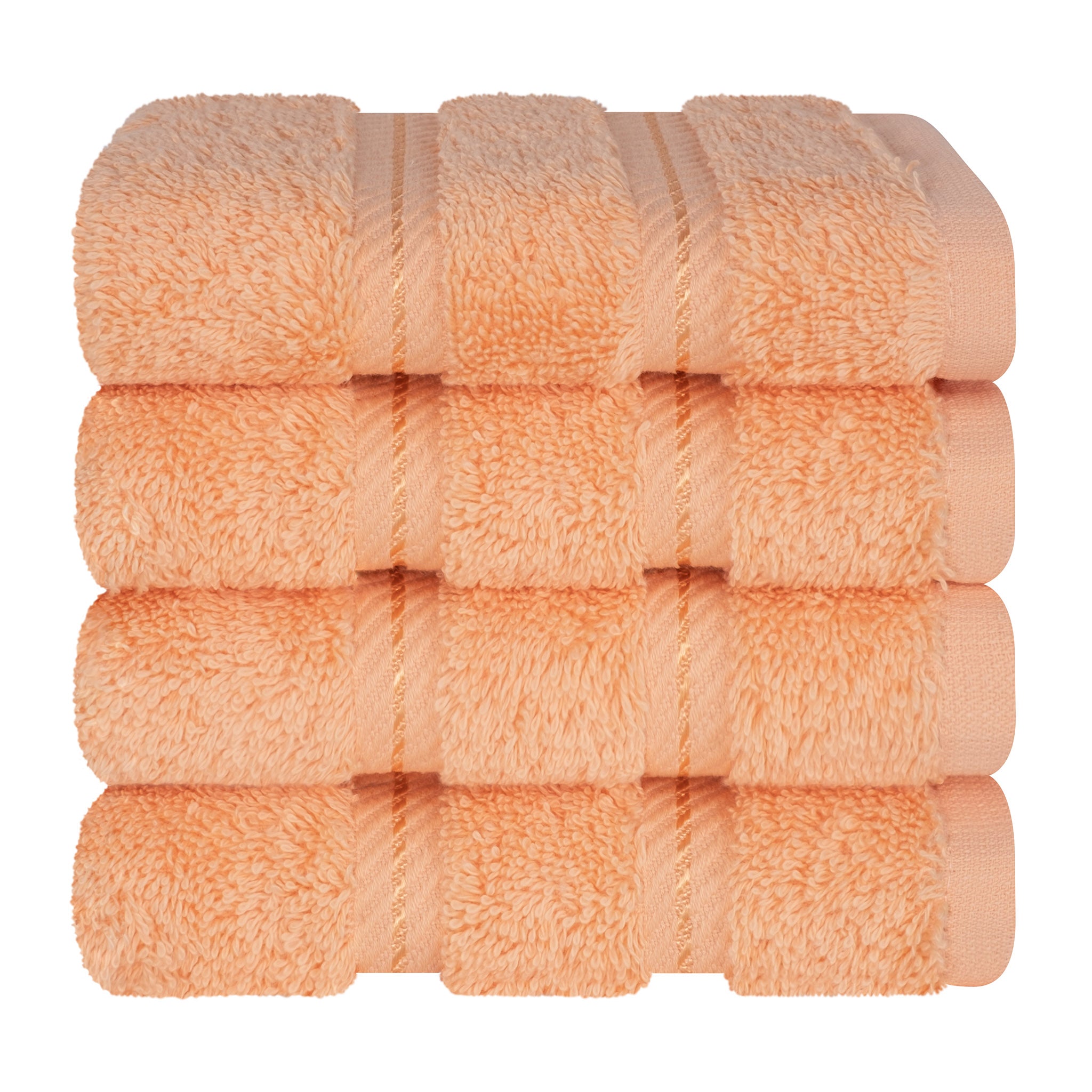 American Soft Linen 100% Turkish Cotton 4 Piece Washcloth Set - Wholesale - malibu-peach-7