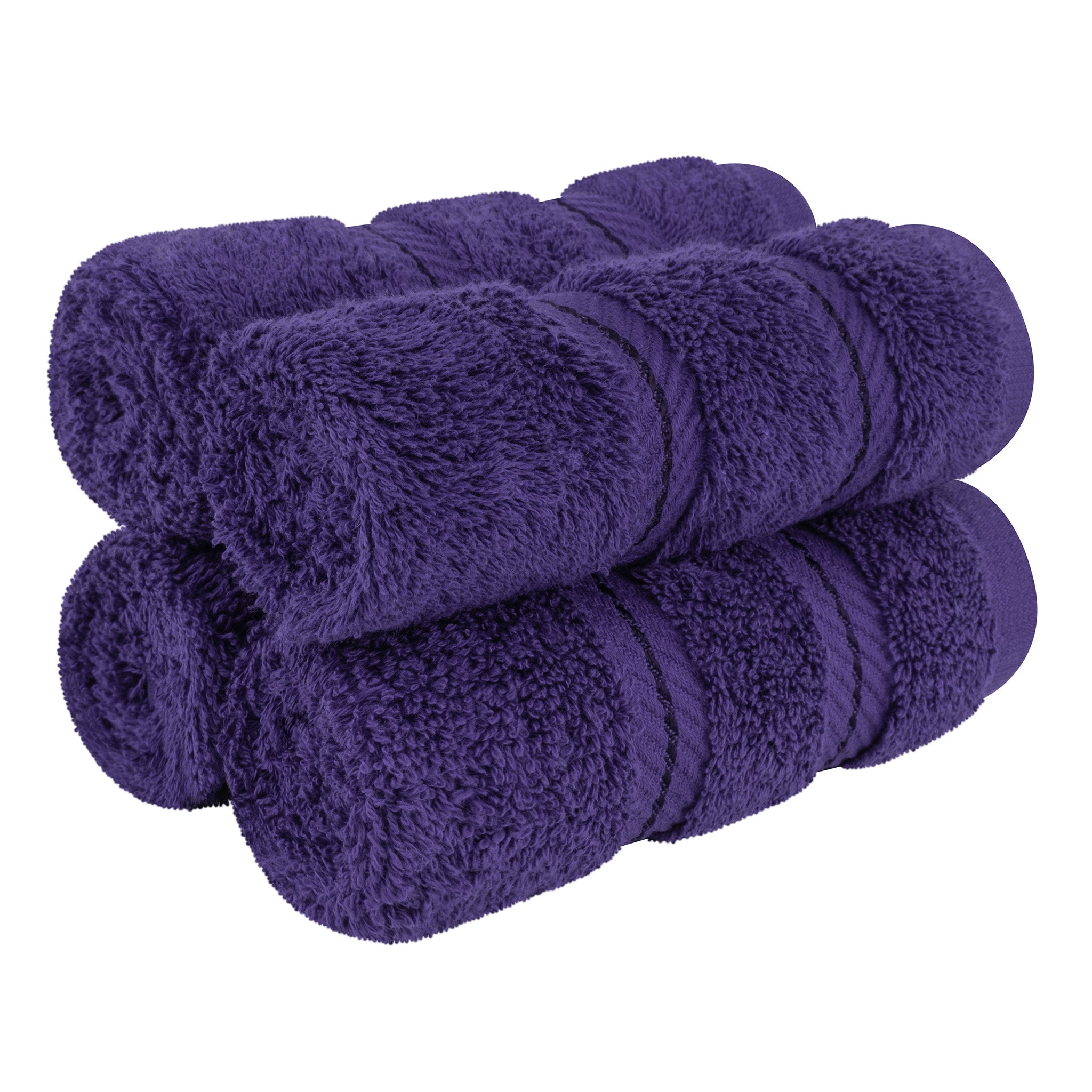 American Soft Linen 100% Turkish Cotton 4 Piece Washcloth Set - Wholesale - purple-1