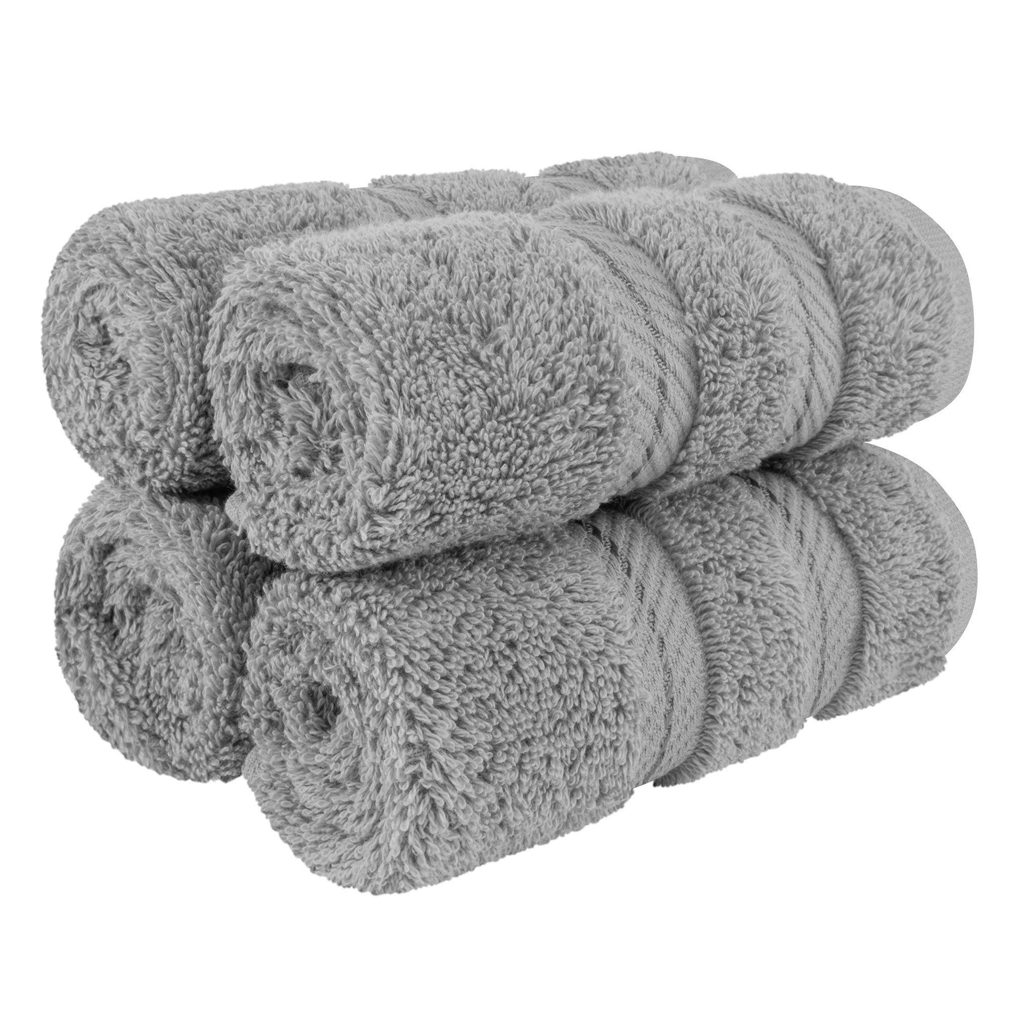  American Soft Linen 100% Turkish Cotton 4 Piece Washcloth Set - Wholesale - rockridge-gray-1