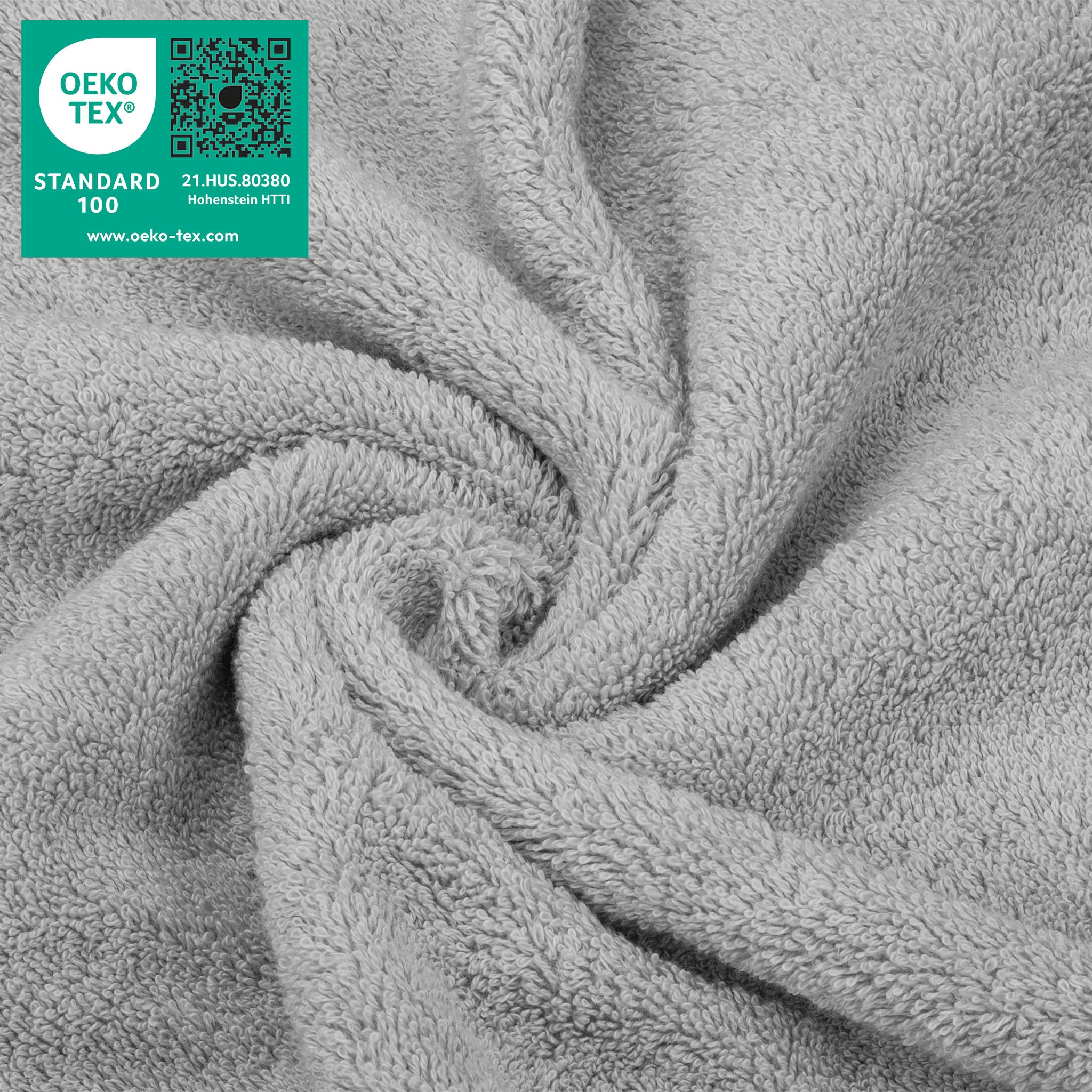 American Soft Linen 100% Turkish Cotton 4 Piece Washcloth Set - Wholesale - rockridge-gray-3