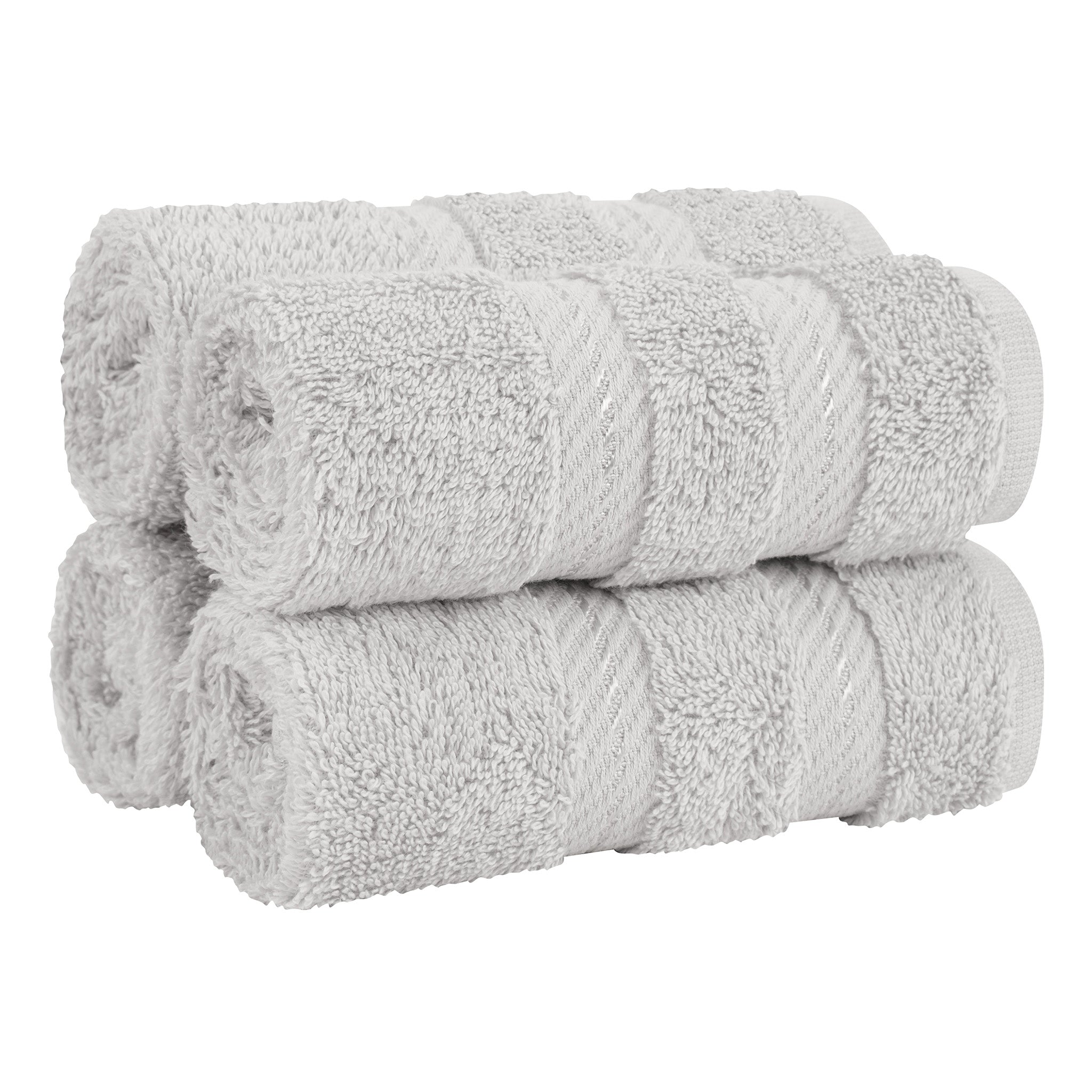 American Soft Linen 100% Turkish Cotton 4 Piece Washcloth Set - Wholesale - silver-gray-1