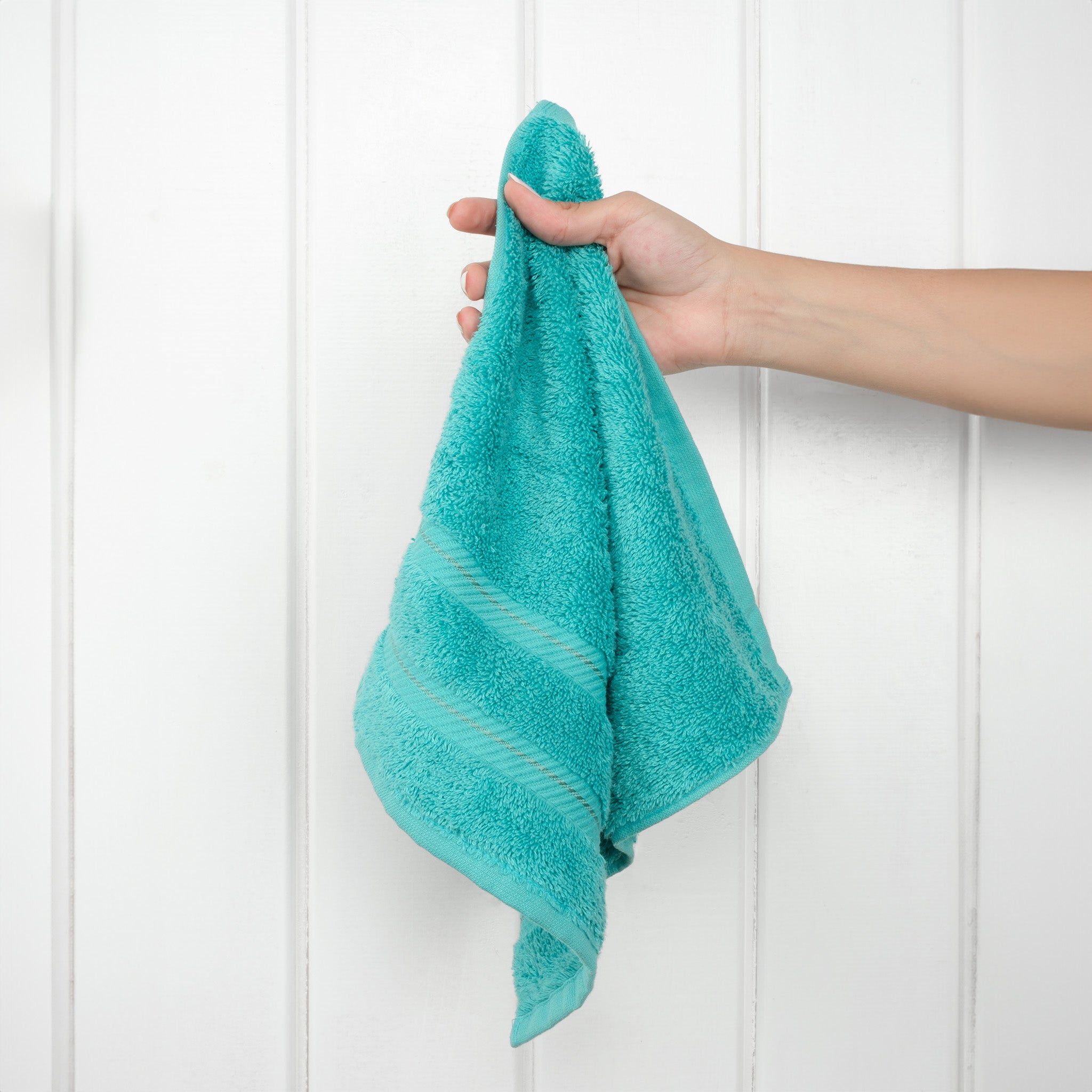 American Soft Linen 100% Turkish Cotton 4 Piece Washcloth Set - Wholesale - turquoise-blue-2