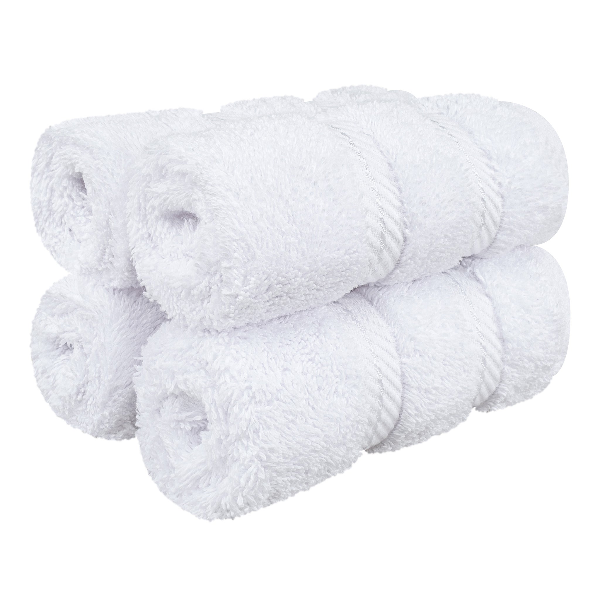 American Soft Linen 100% Turkish Cotton 4 Piece Washcloth Set - Wholesale - white-1