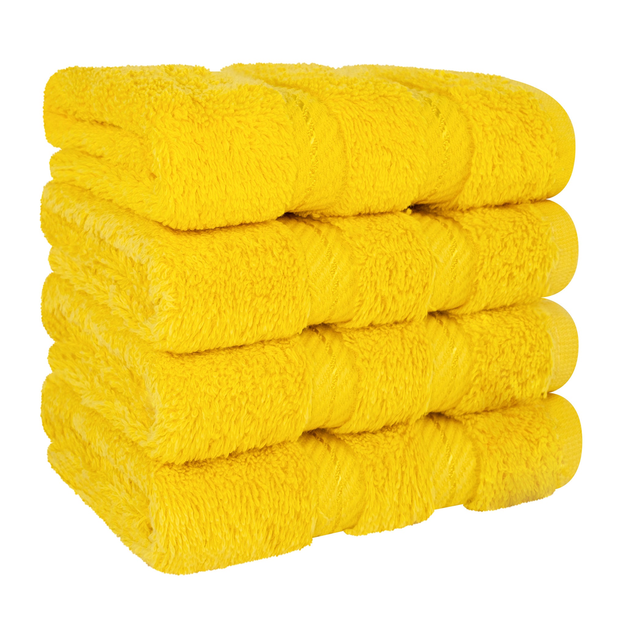 American Soft Linen 100% Turkish Cotton 4 Piece Washcloth Set - Wholesale - yellow-6