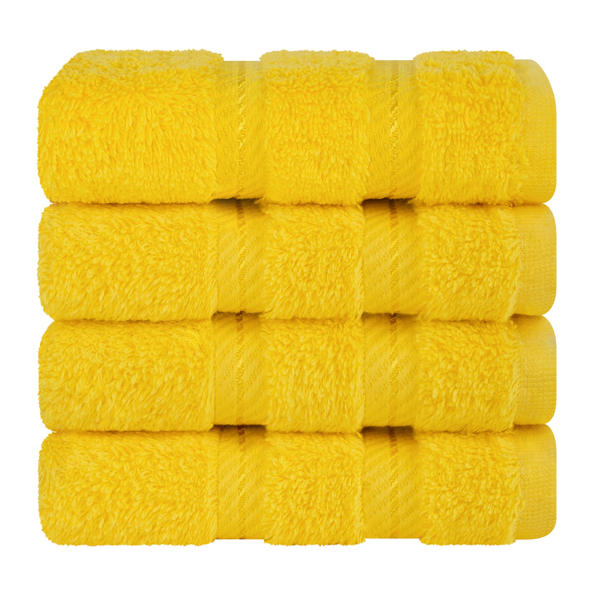 American Soft Linen 100% Turkish Cotton 4 Piece Washcloth Set - Wholesale - yellow-7