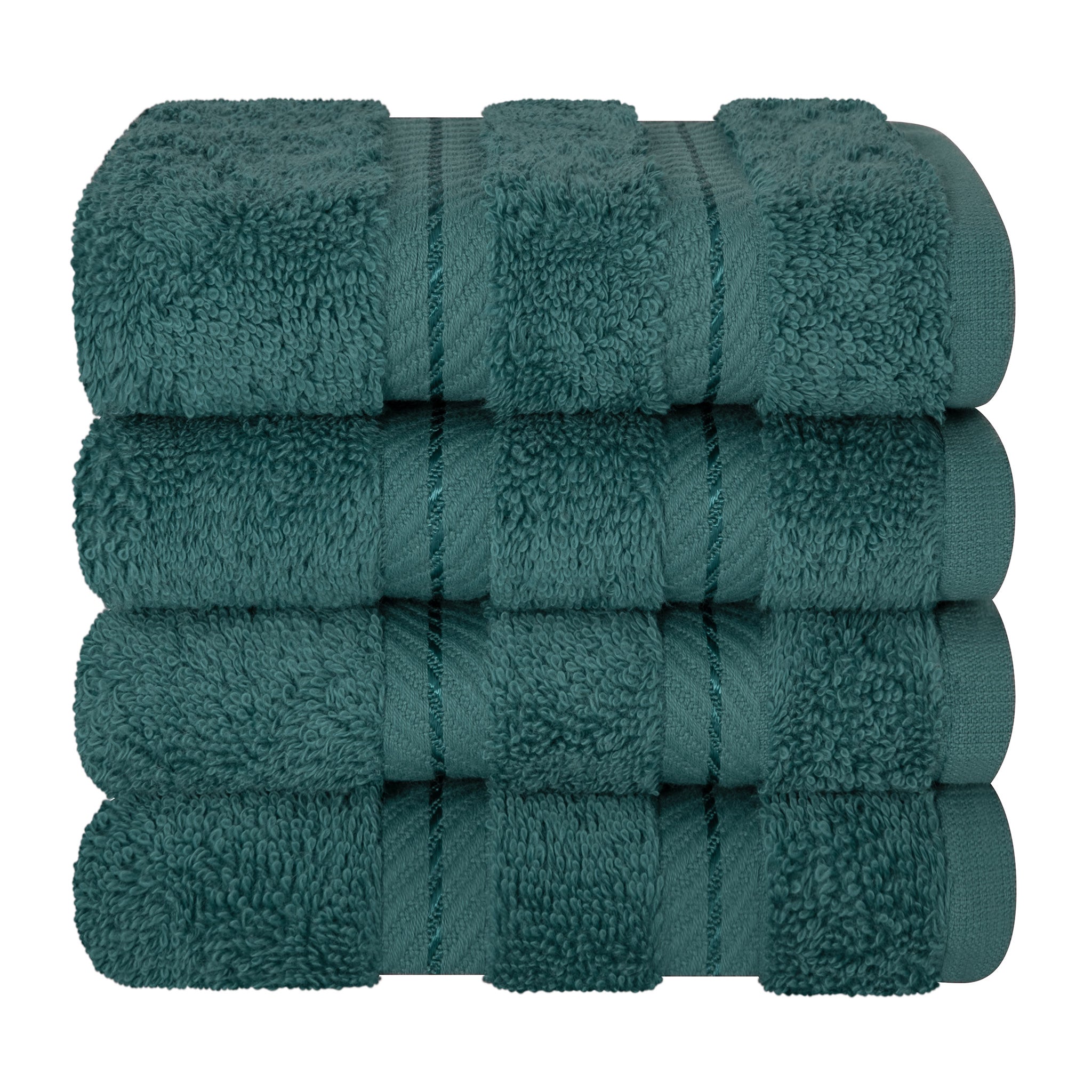 American Soft Linen 100% Turkish Cotton 4 Piece Washcloth Set colonial-blue-7