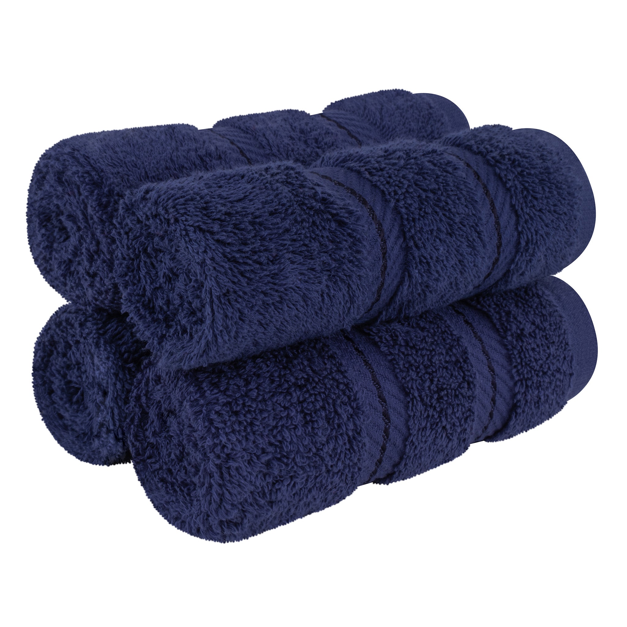 American Soft Linen 100% Turkish Cotton 4 Piece Washcloth Set navy-blue-1