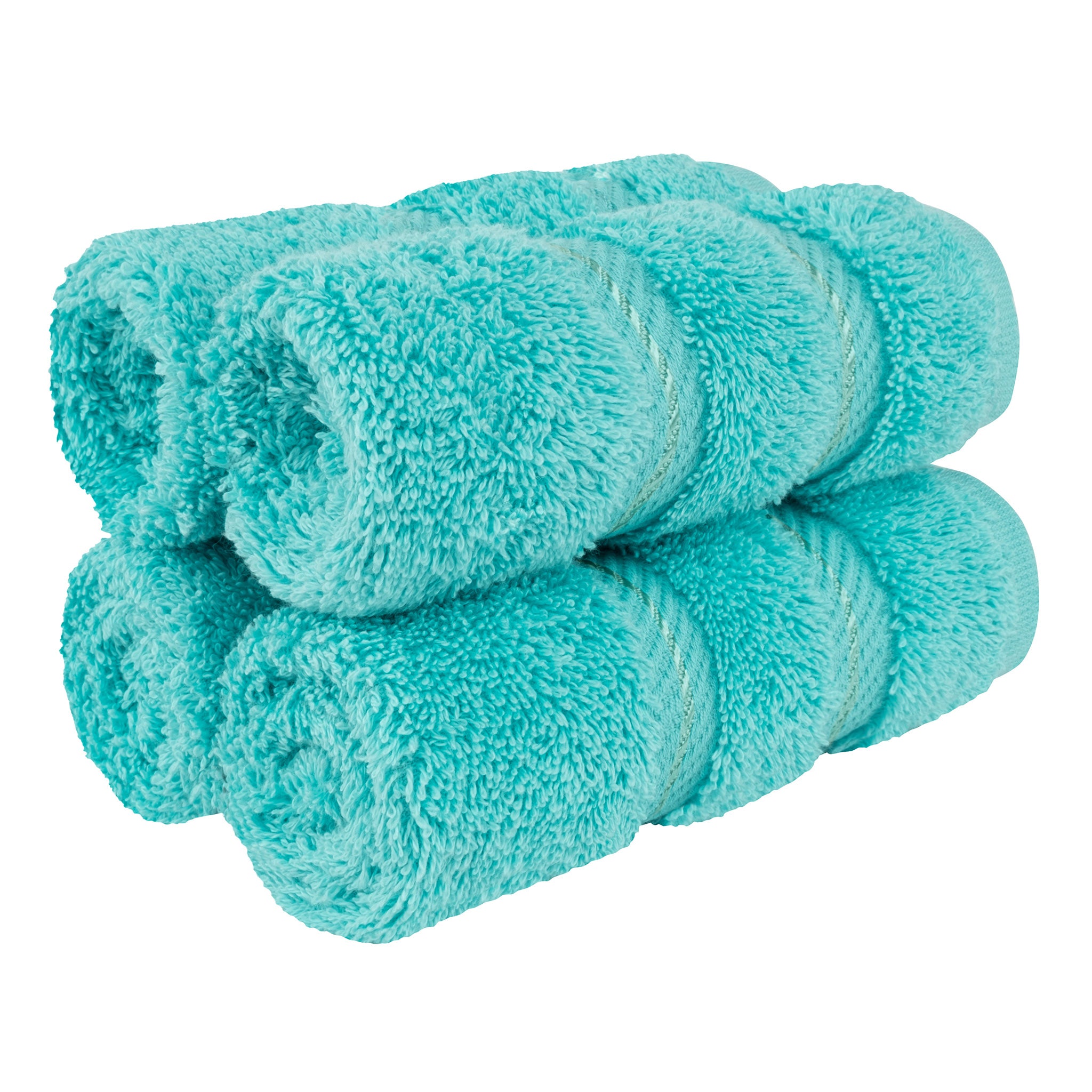 American Soft Linen 100% Turkish Cotton 4 Piece Washcloth Set turquoise-blue-1