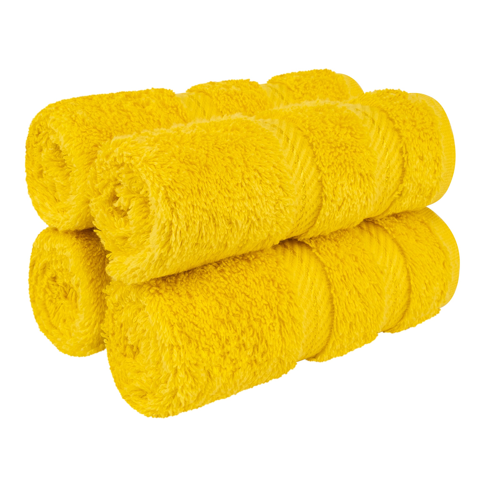 American Soft Linen 100% Turkish Cotton 4 Piece Washcloth Set malibu-yellow-1