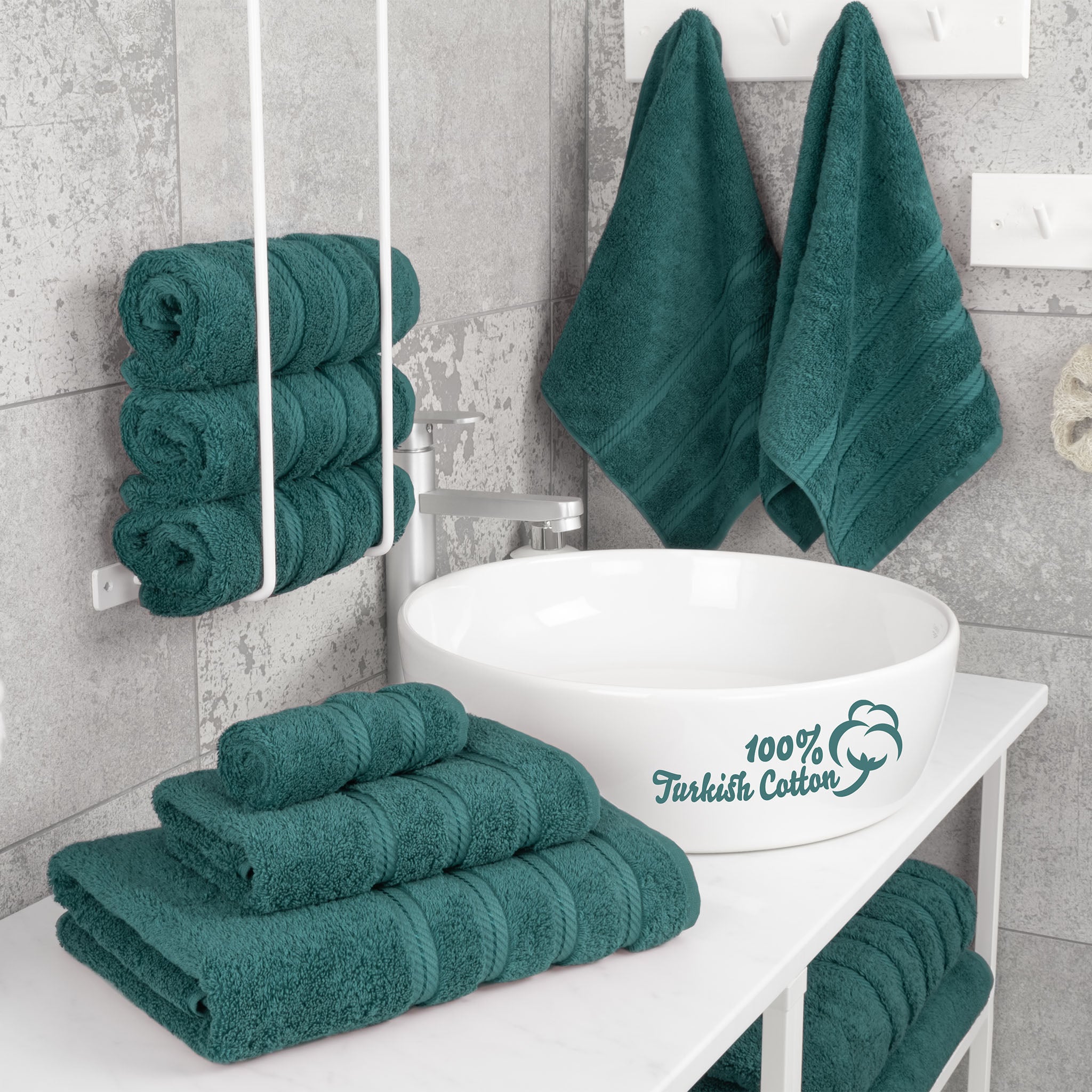American Soft Linen 100% Turkish Cotton 6 Piece Towel Set Wholesale colonial-blue-2
