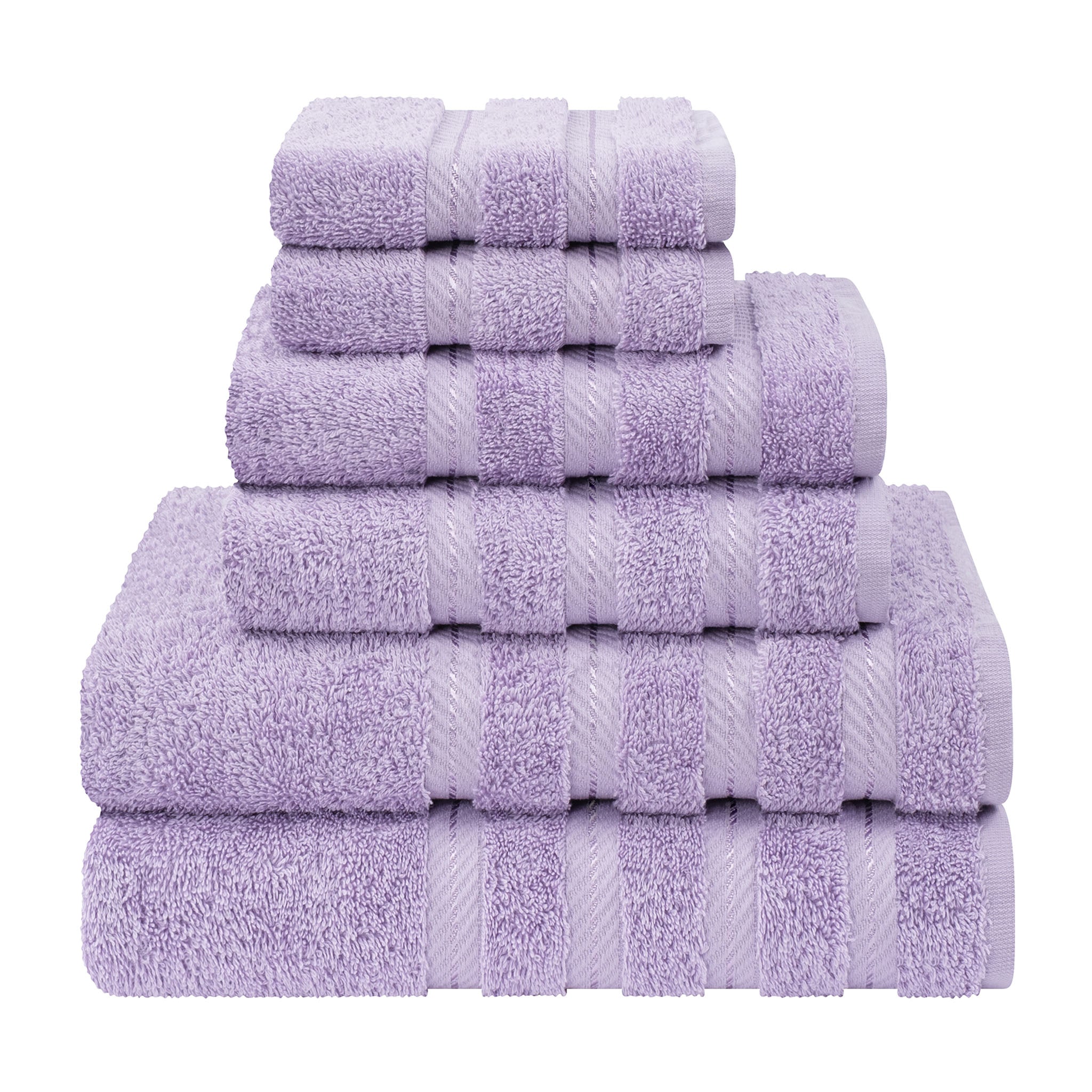 American Soft Linen 100% Turkish Cotton 6 Piece Towel Set Wholesale lilac-1