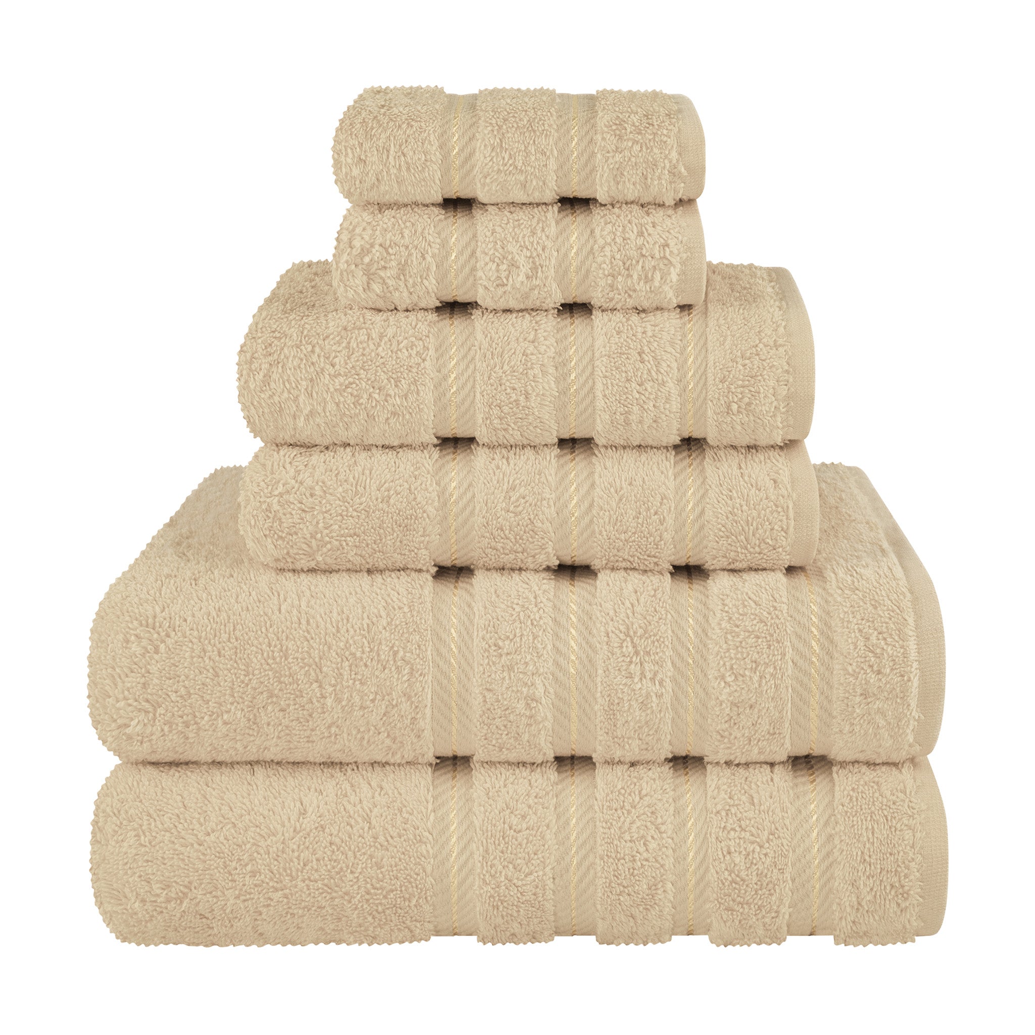 American Soft Linen 100% Turkish Cotton 6 Piece Towel Set Wholesale sand-taupe-1