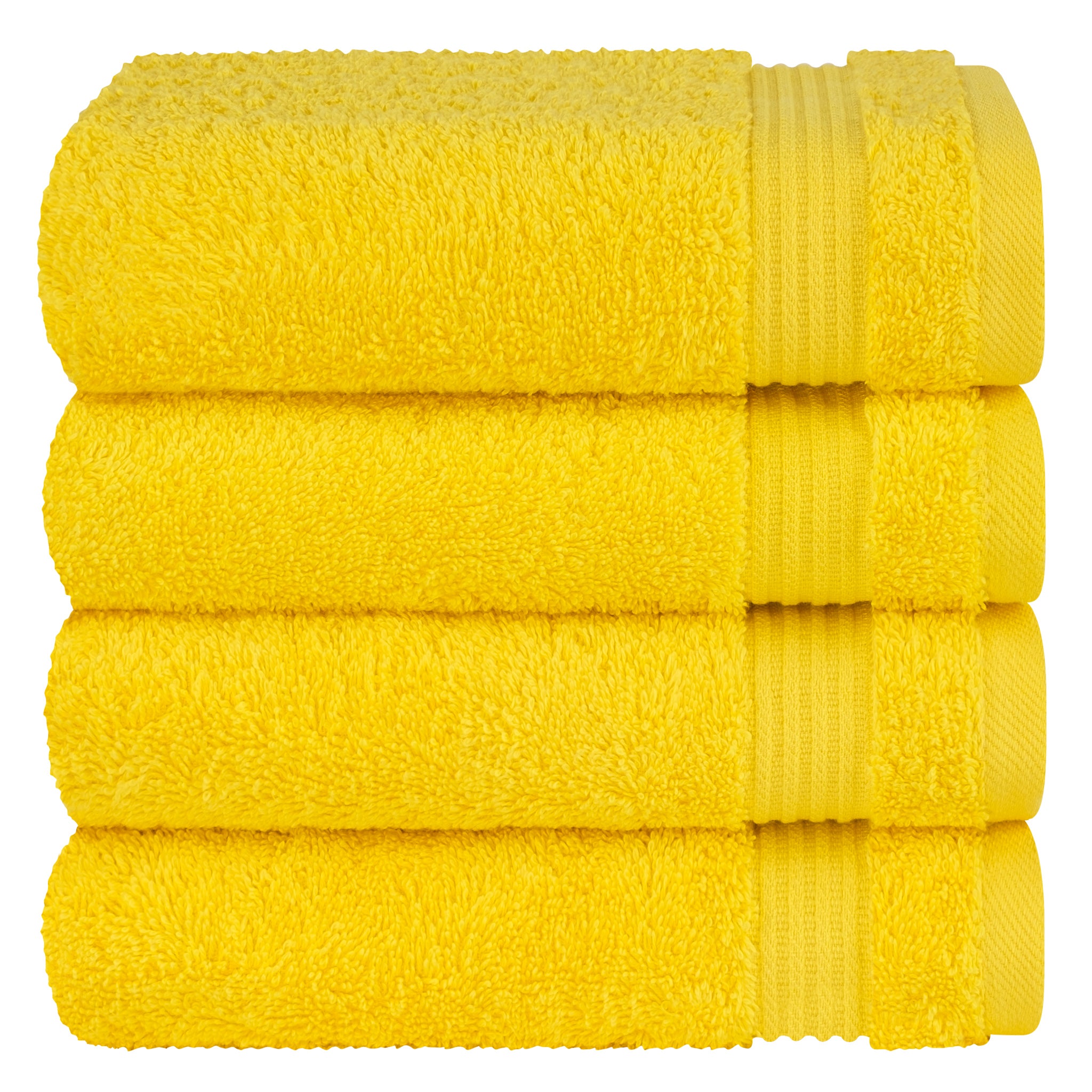 American Soft Linen Bekos 100% Cotton Turkish Towels, 4 Piece Hand Towel Set -yellow-05