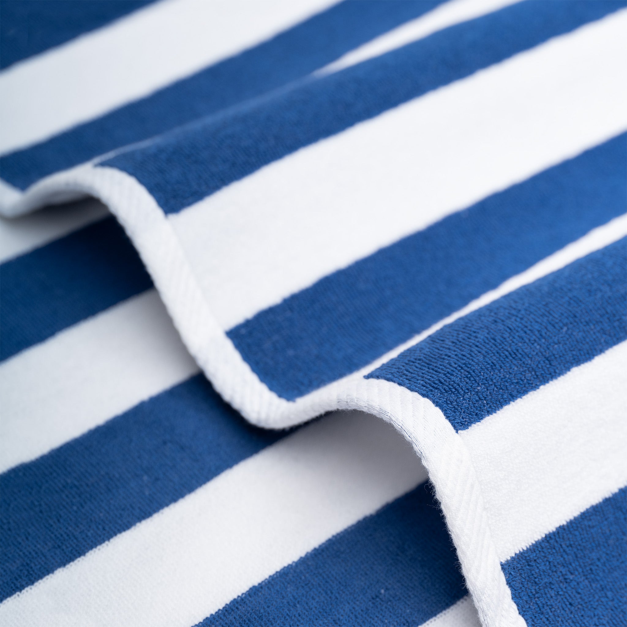 American Soft Linen 100% Cotton 4 Pack Beach Towels Cabana Striped Pool Towels -navy-blue-5
