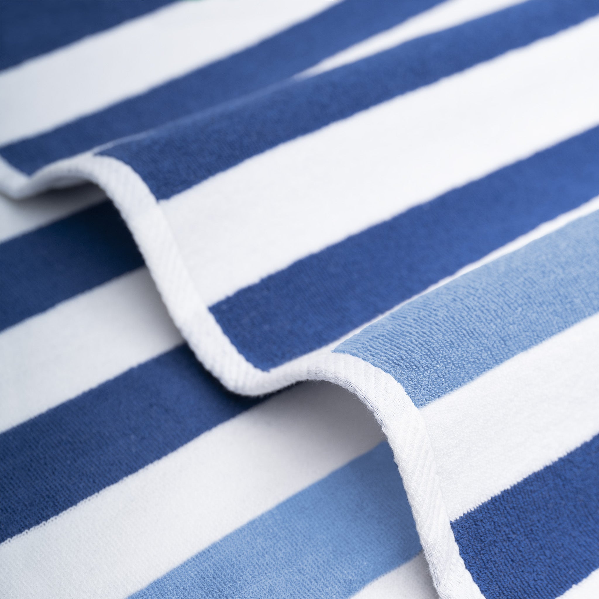 American Soft Linen 100% Cotton 4 Pack Beach Towels Cabana Striped Pool Towels -navy-sky-5