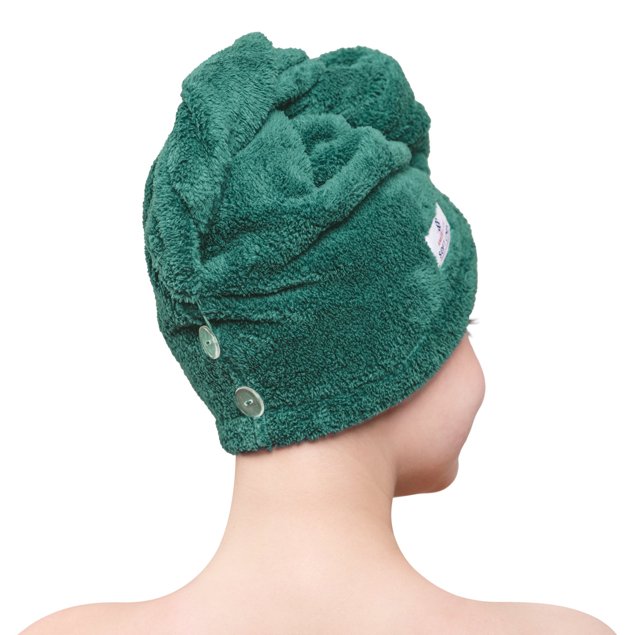 American Soft Linen Extremely Soft Super Absorbent and Fast Drying Hair Towel -2-packed-colonial-blue-3
