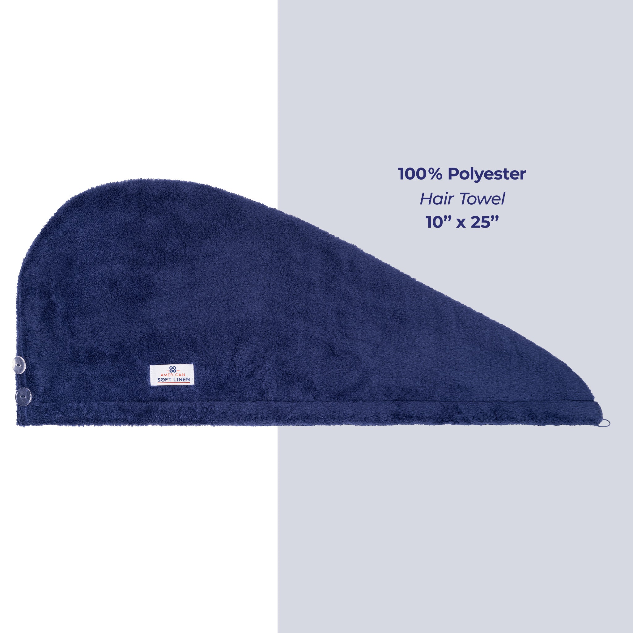 American Soft Linen Extremely Soft Super Absorbent and Fast Drying Hair Towel -2-packed-blue-4