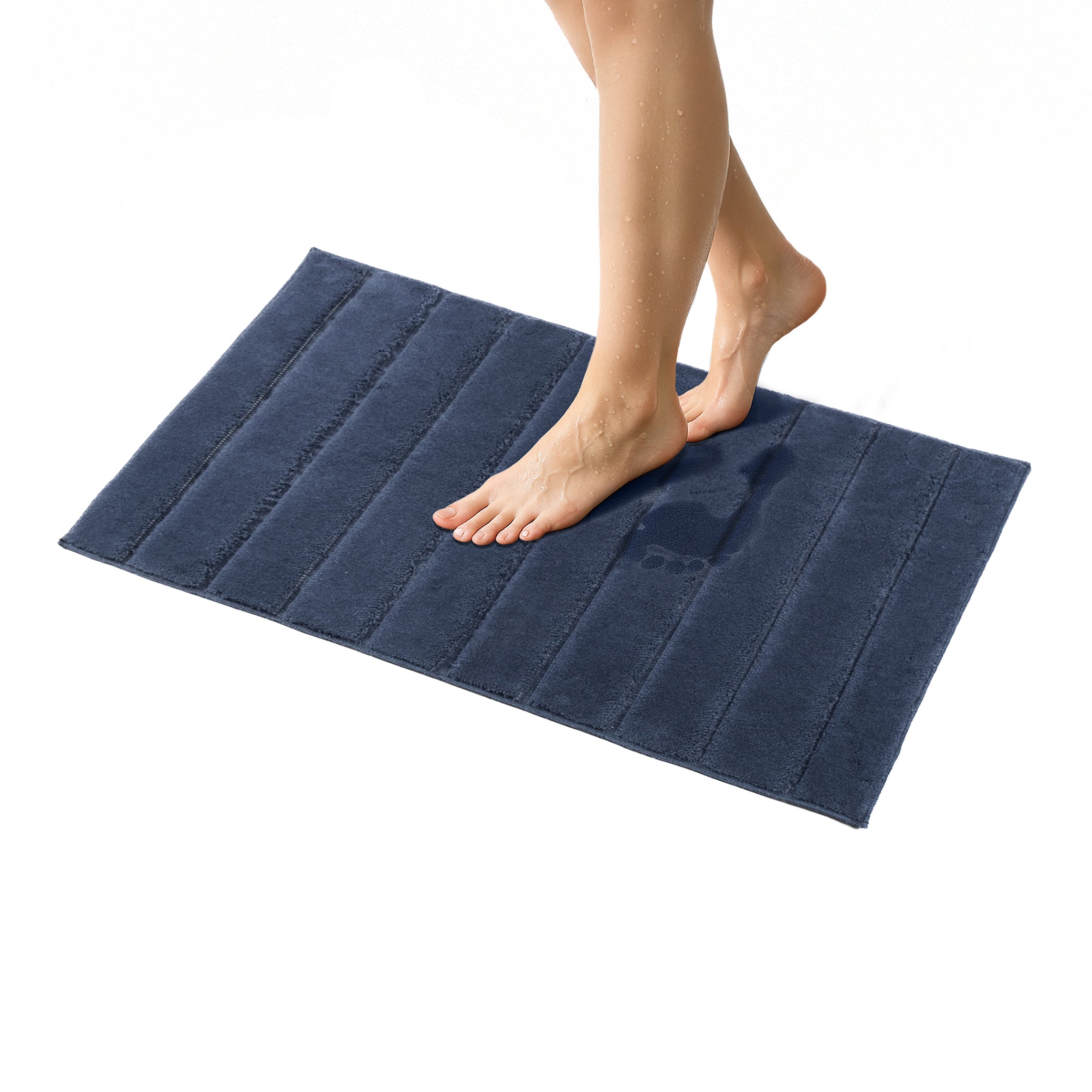 American Soft Linen Katiy Bath Rug – 21x34 Inches Non-Slip Premium Cotton Comfort - Bath Mats for Bathroom
